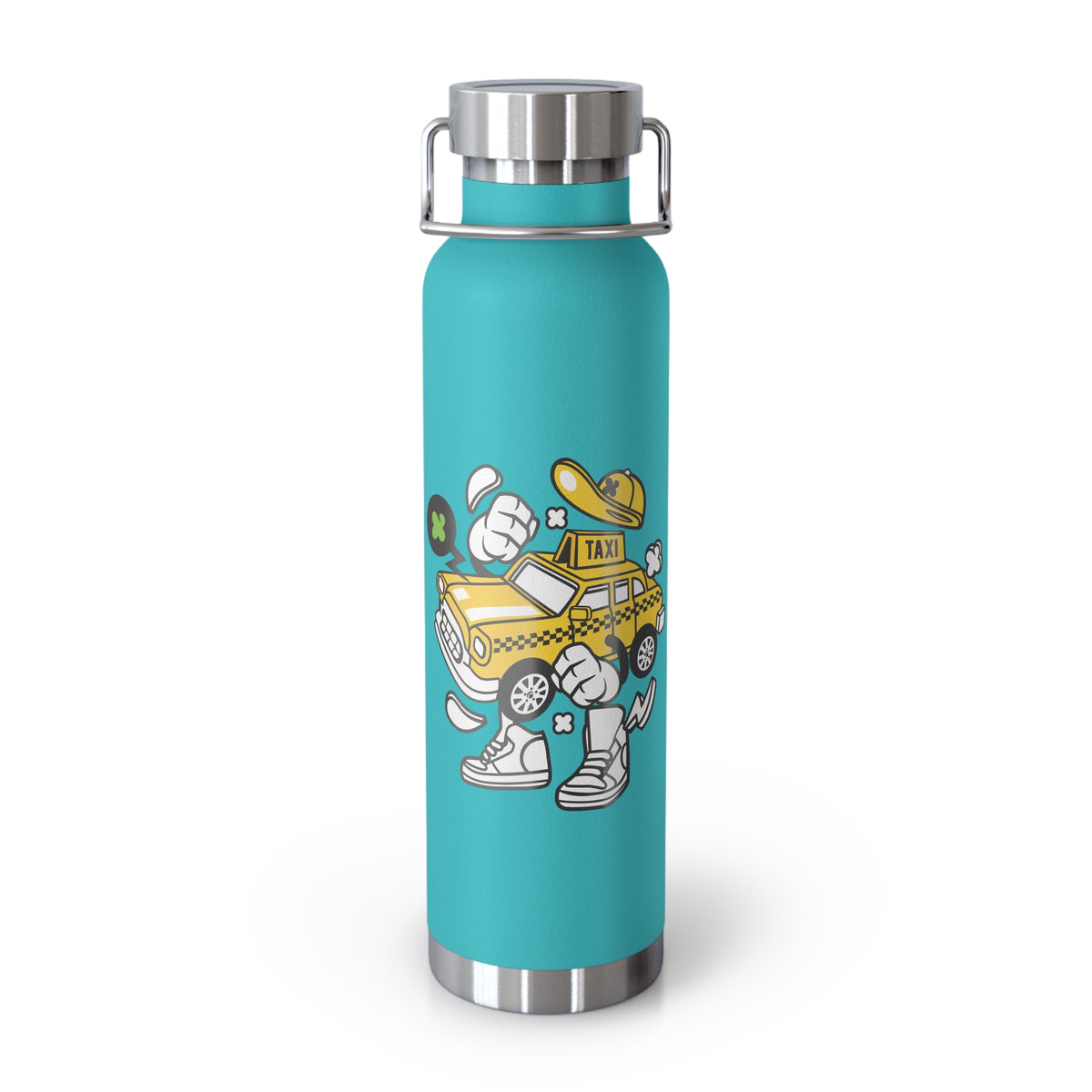 22oz Copper Insulated Water Bottle with Cartoon Design - CV37