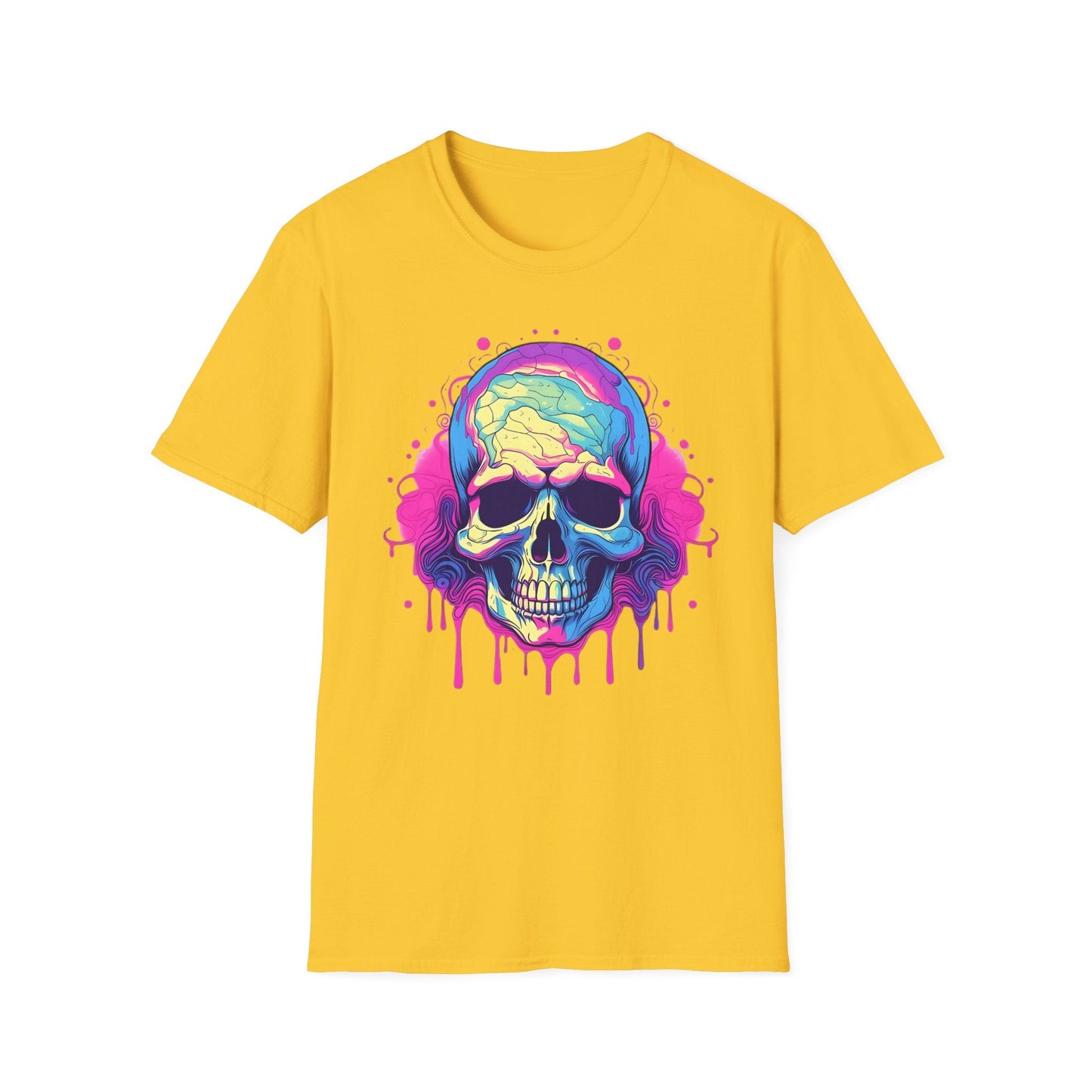 Skull Tee Shirt Unisex Skeleton Design Gildan Softstyle 64000 Ring Spun Cotton Tee