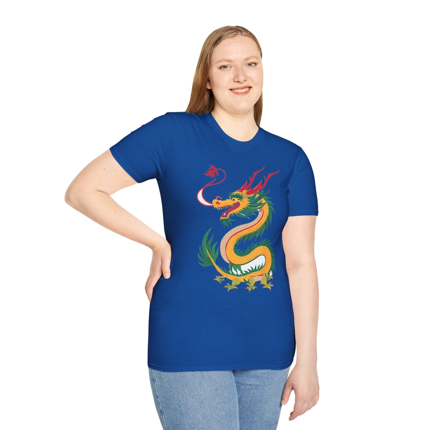 Dragon T Shirt Unisex Dragon Shirt Animal Shirt Gildan Softstyle 64000 100 Percent Cotton Tee