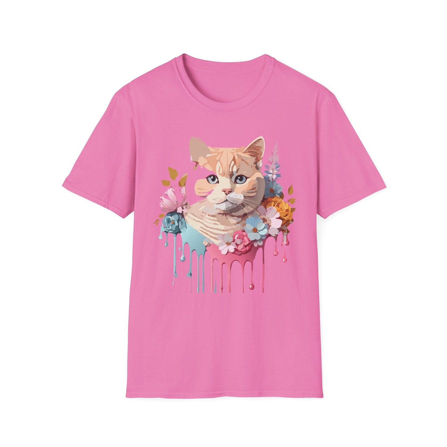 Cat Shirt Unisex Kitten Tee Softstyle Gildan 64000 Cotton Tee