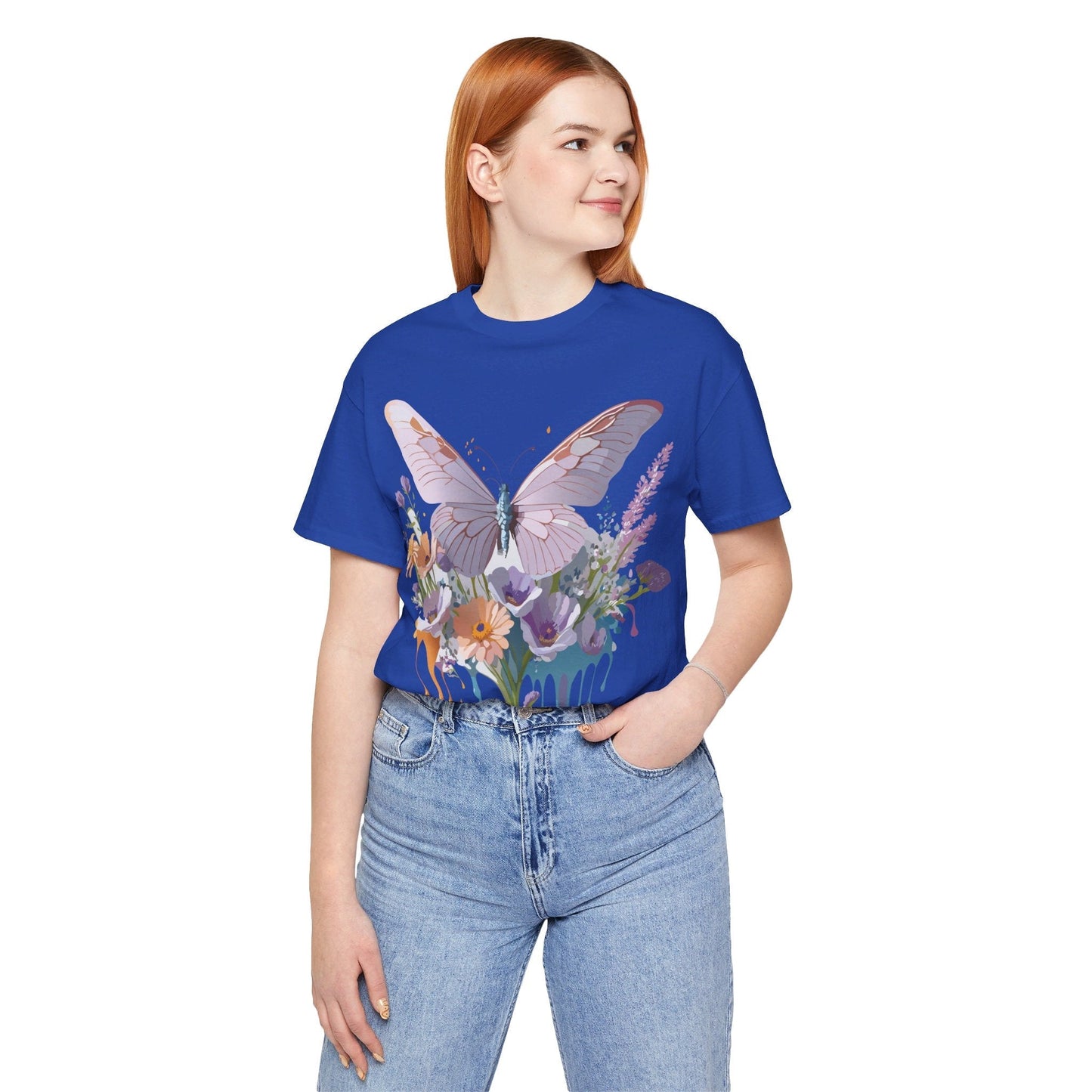 Butterfly Graphic Tee Unisex Short Sleeve Vintage Artwork By Adelpha