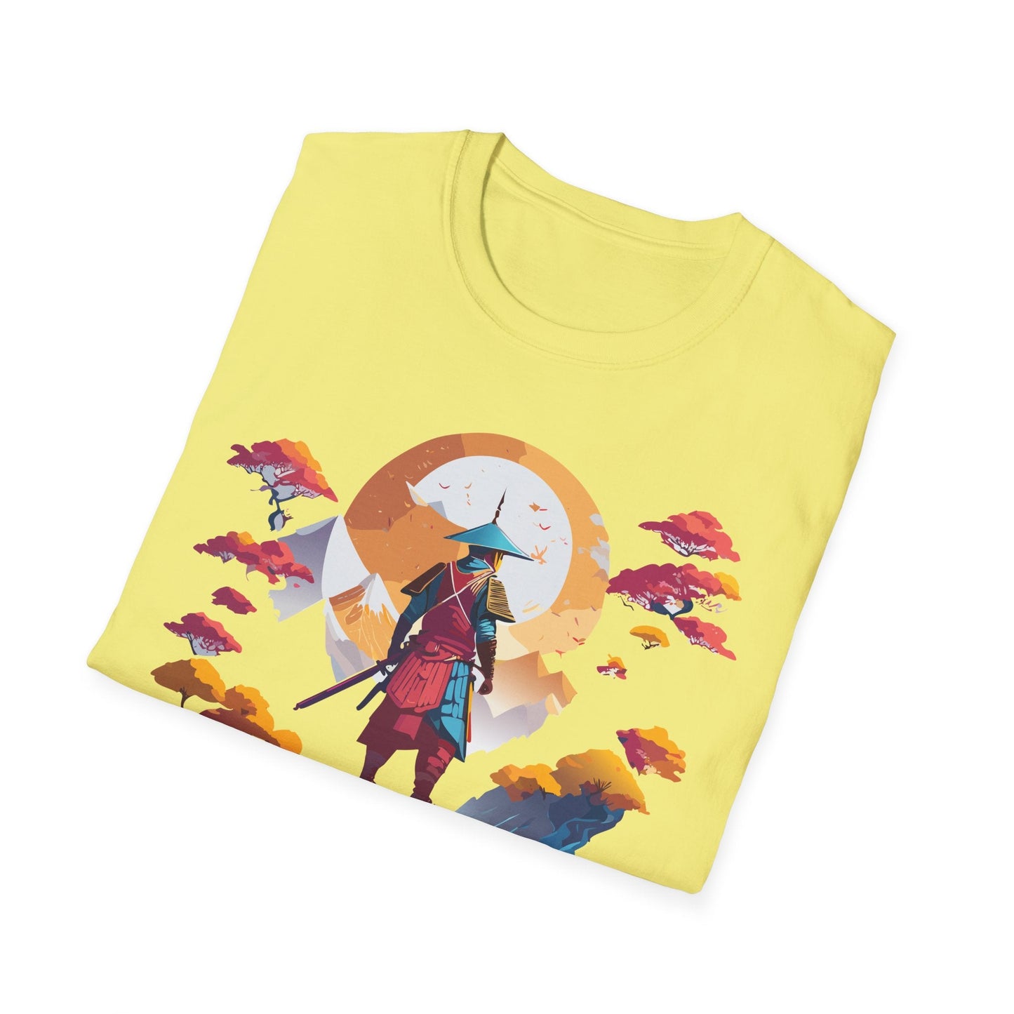 Gildan Softstyle 64000 Samurai T Shirt Unisex Cotton Tee With Samurai Design Relaxed Fit