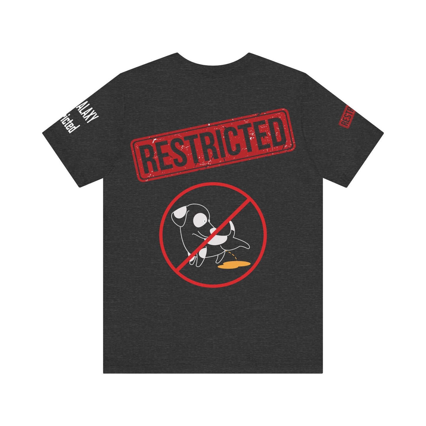 Bad Galaxy Tee Shirt With Red Stamp Made To Order 100 Percent Cotton Eco Friendly Inks USA