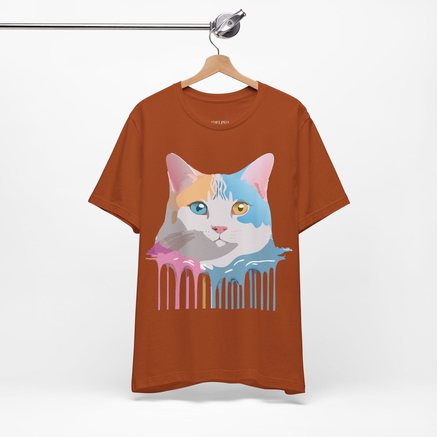 Unisex Cat Shirt Graphic Tee With Vintage Adelpha Art Design