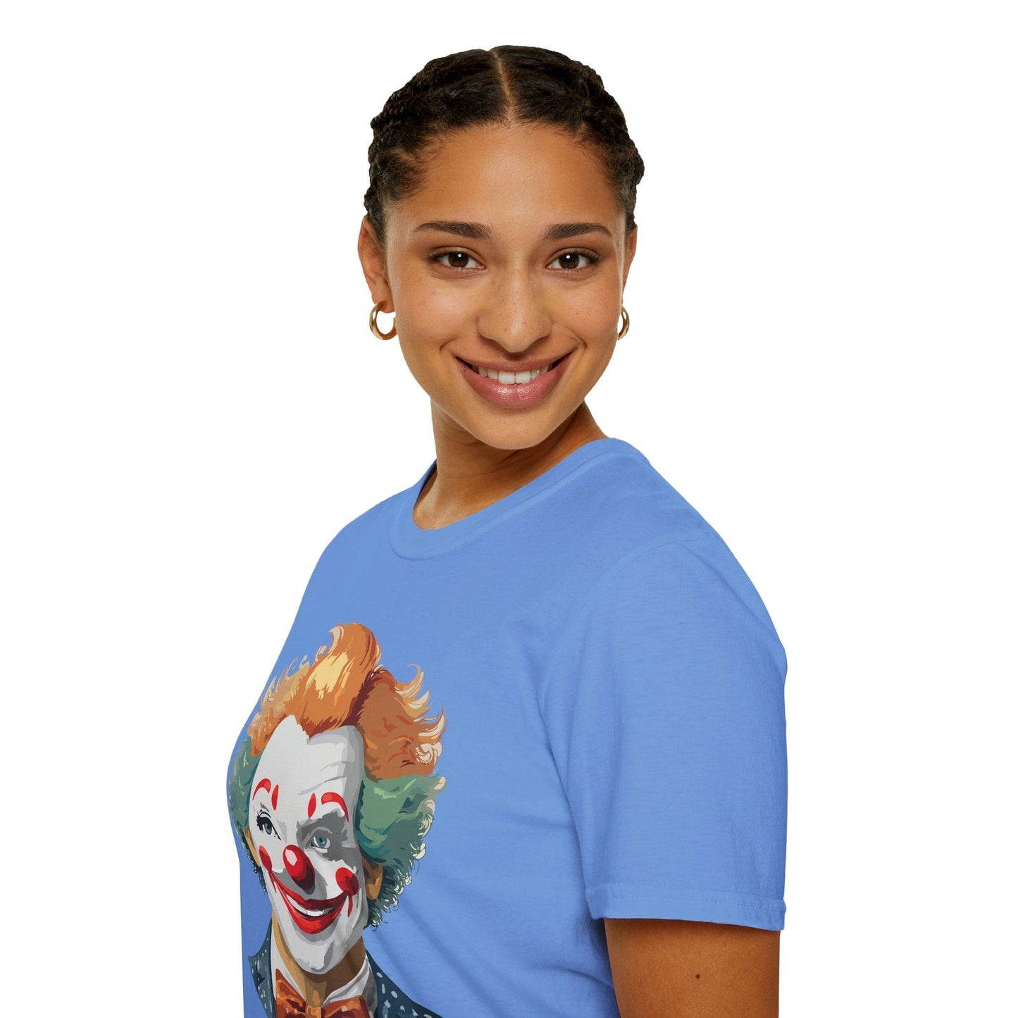 Unisex Short Sleeve Softstyle Clown T Shirt With Funny Man Circus Theme Tee Gildan 64000