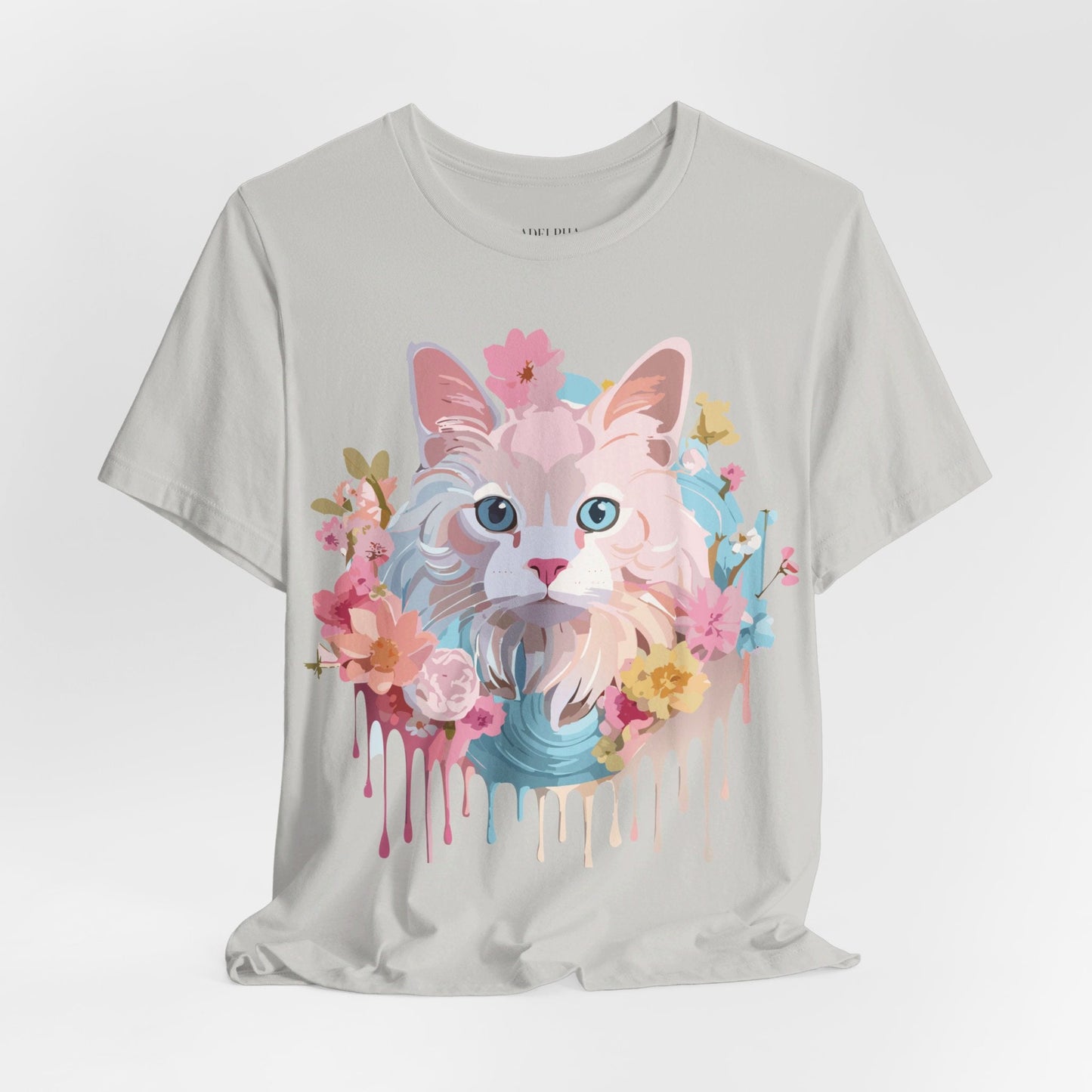 Cat Graphic T Shirt Unisex Short Sleeve Vintage Adelpha Art Tee