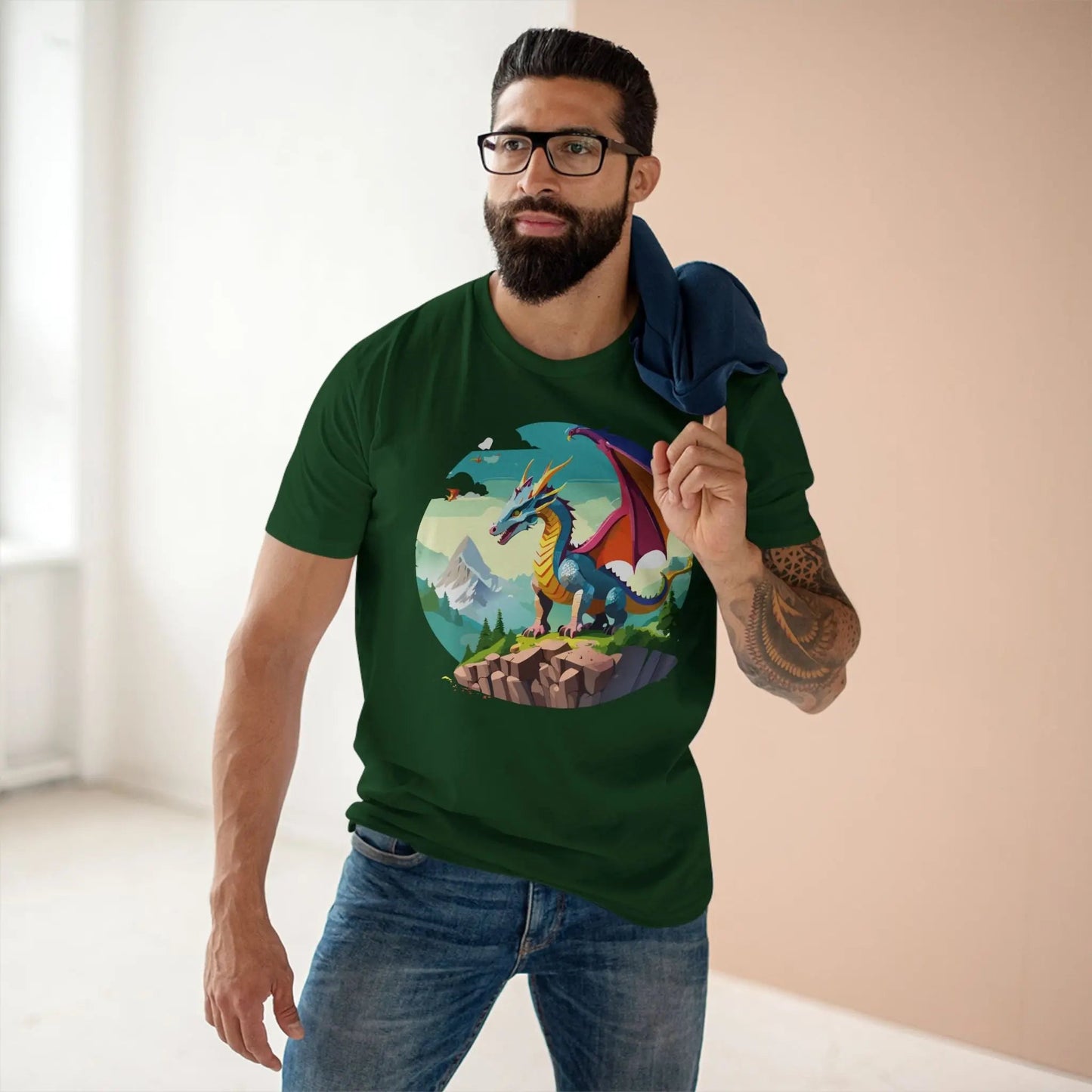 Dragon Graphic Unisex 100 Cotton Staple Tee 32
