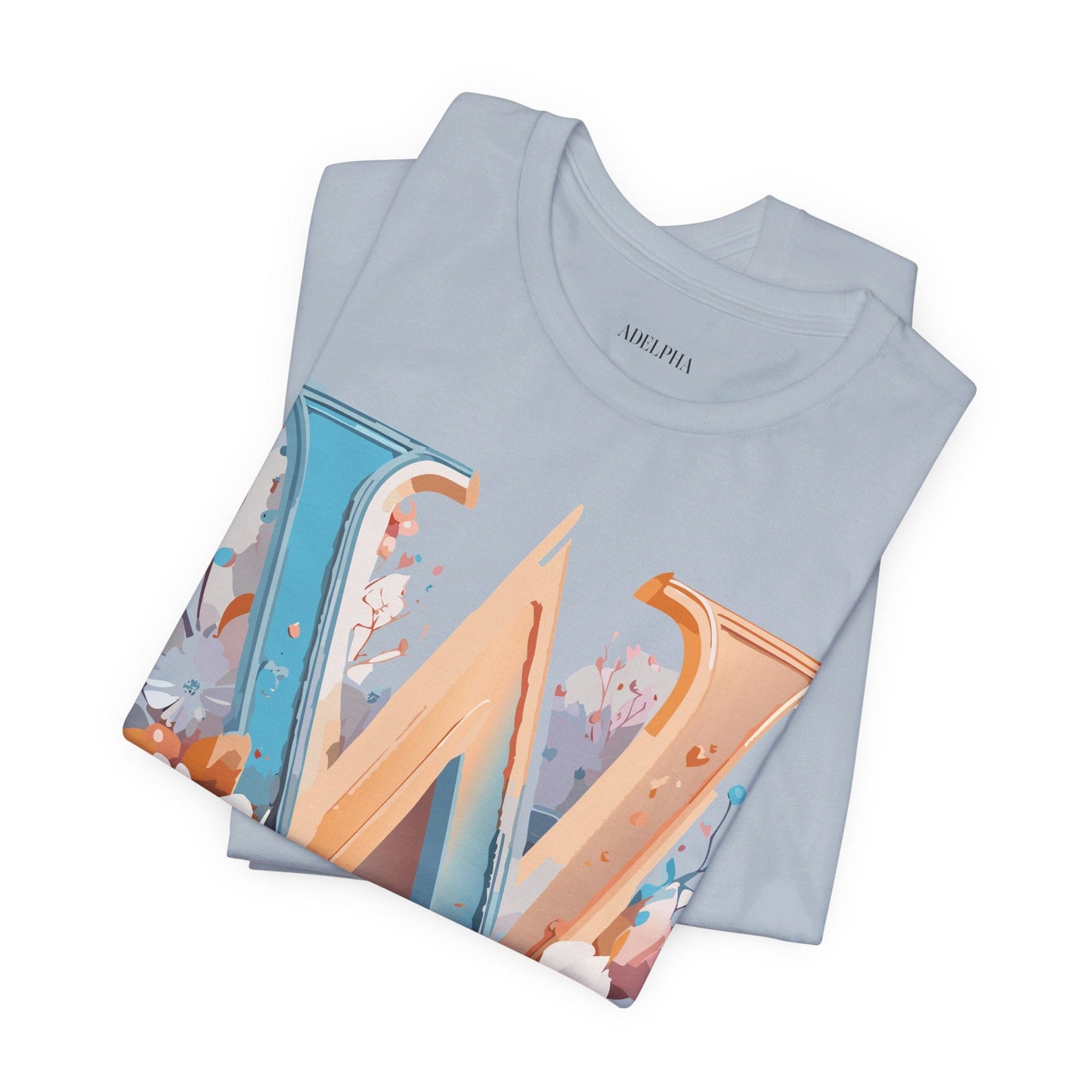 Letter W Shirt Graphic Tee Unisex Adelpha Vintage Inspired Art Design Short Sleeve