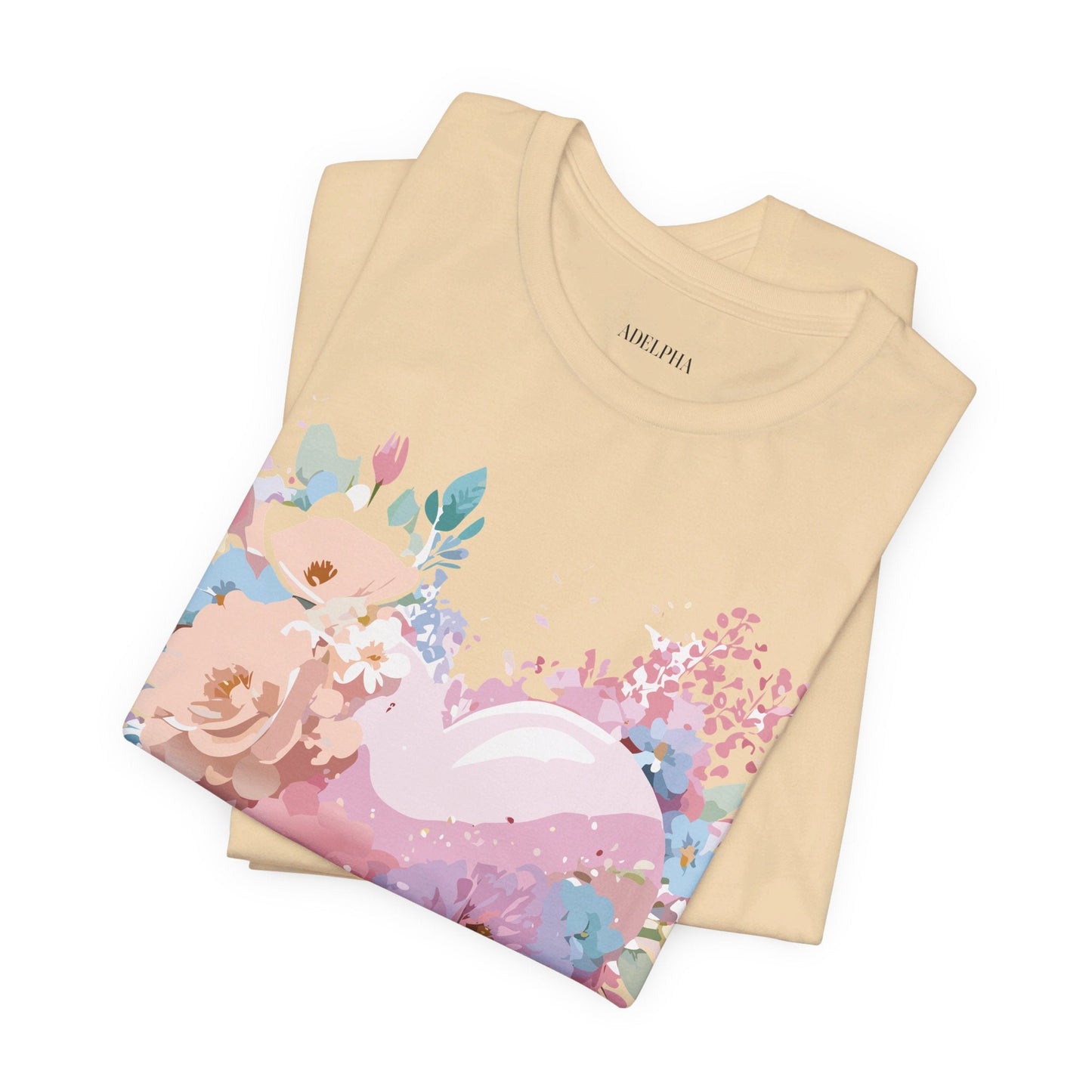 Valentine Day Graphic Unisex 100 Cotton Vintage Artwork with Love and Flower Design Tee 29