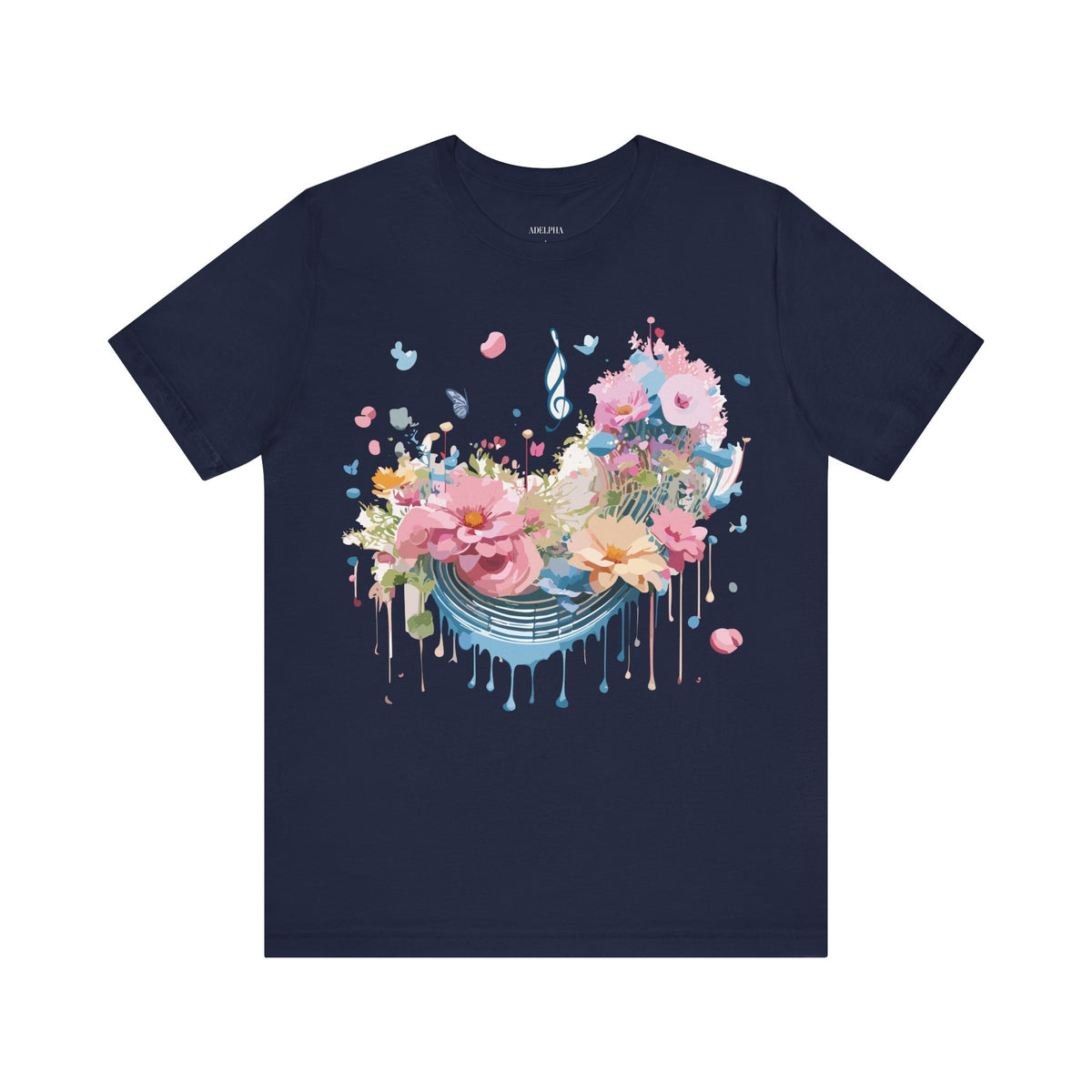 Music Graphic Unisex Cotton Bella+Canvas Tee with Art Design m88