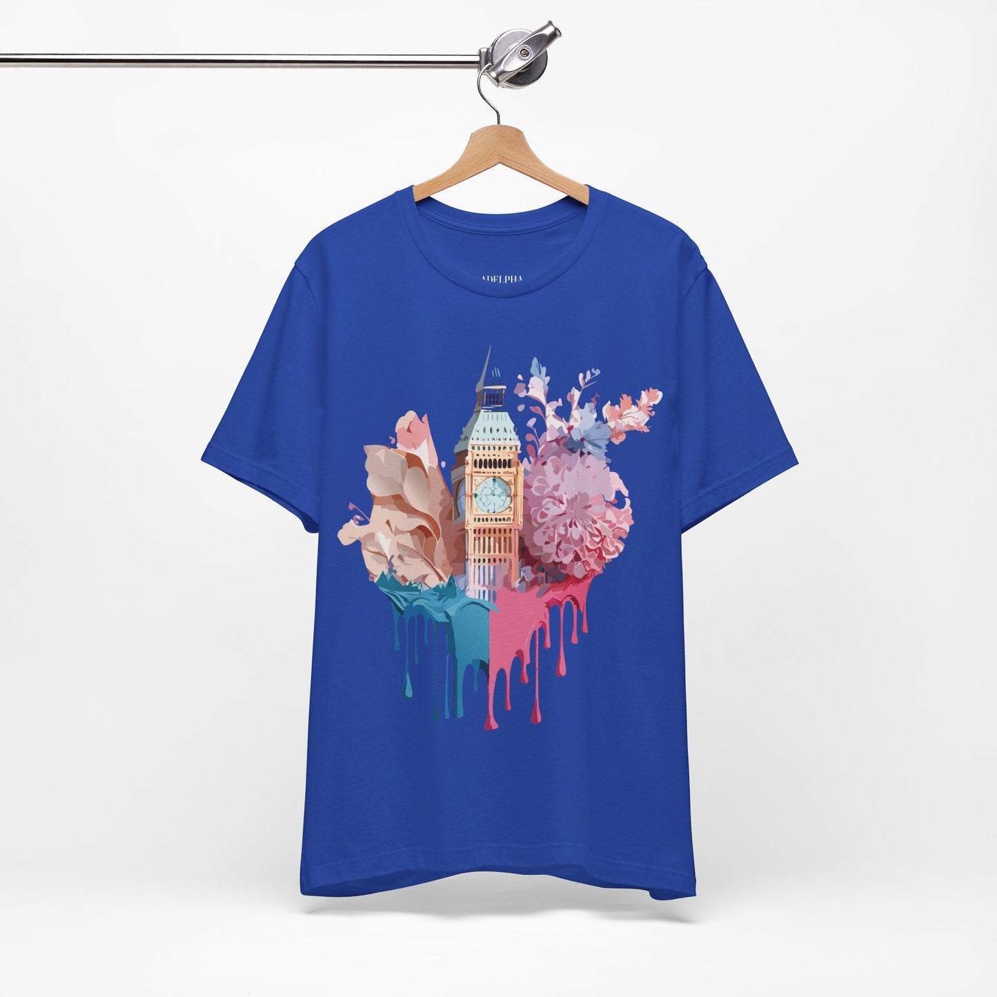 Adelpha Unisex London Tour Graphic Tee With Vintage Inspired Artwork Short Sleeve