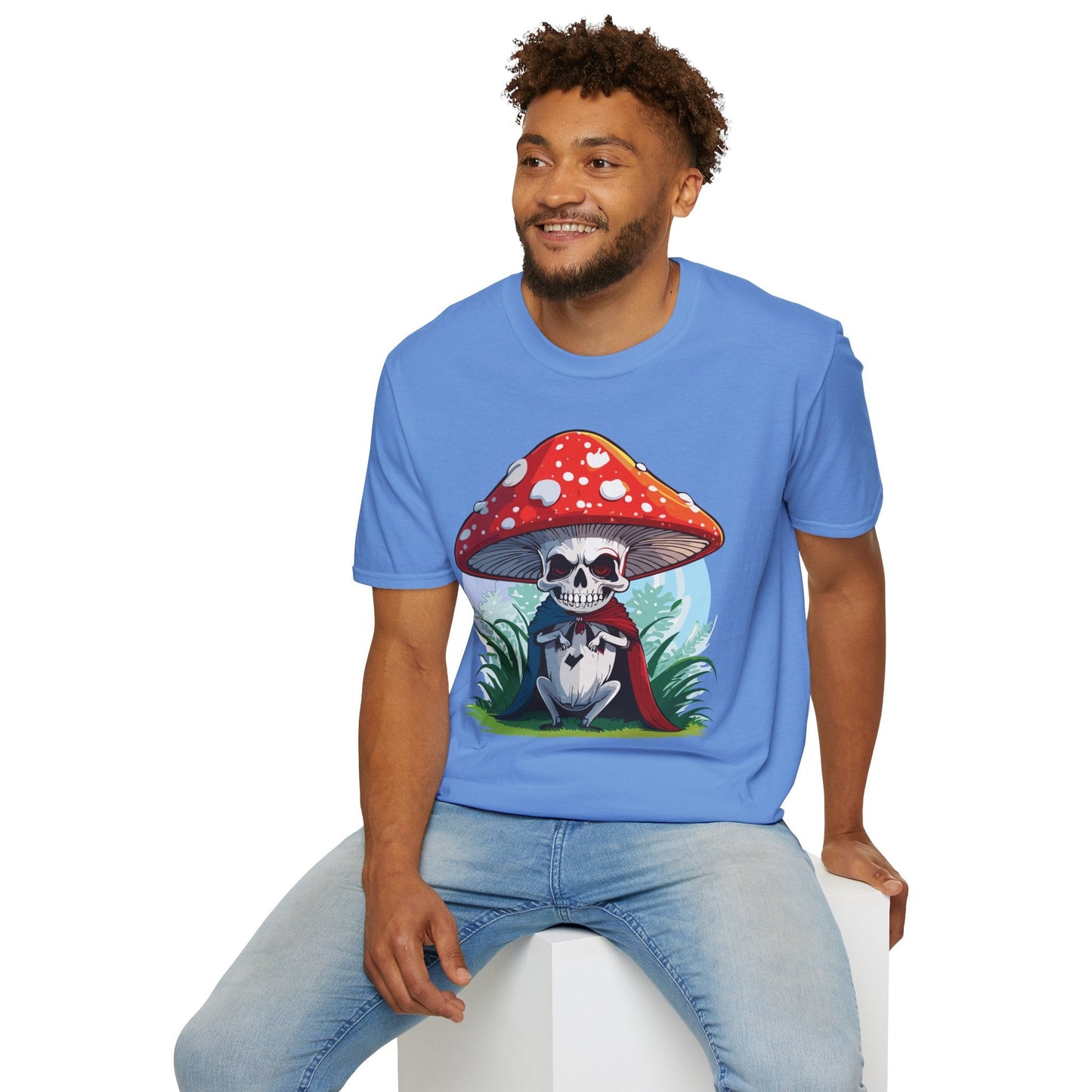 Mashroom Tee Shirt Unisex Gildan Softstyle Short Sleeve Cotton Tee With Funny Mashroom Graphic