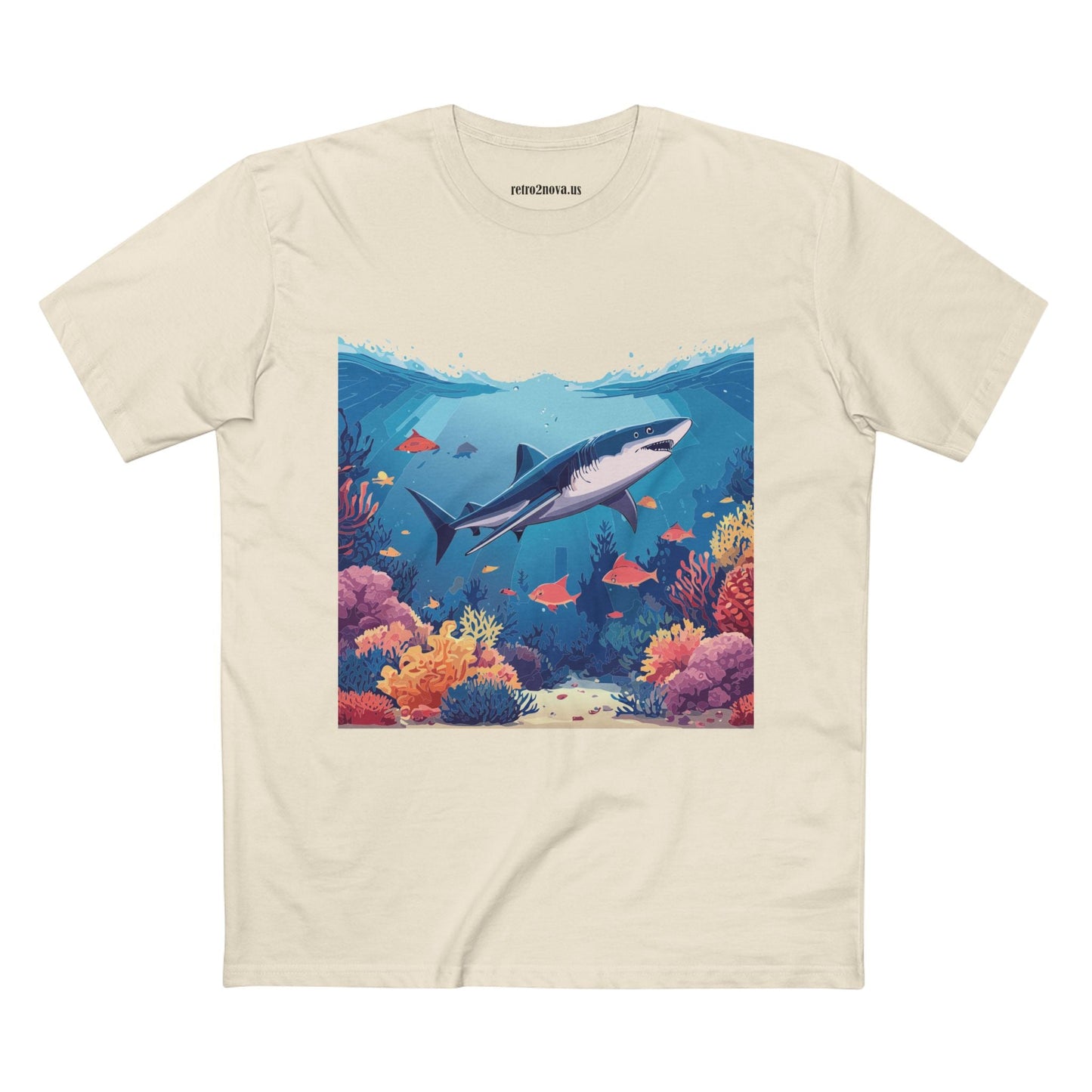Ocean Pacific Unisex Premium Cotton Tee With Original Art Design From Retro2Nova Art Collection
