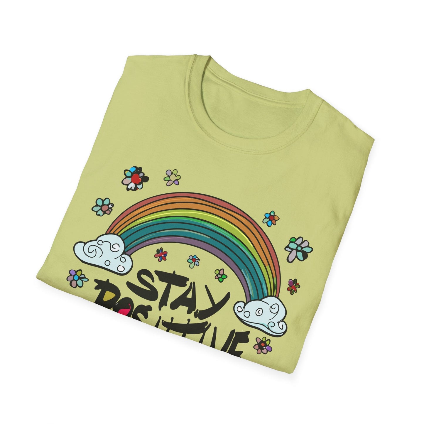 Positive Slogan T Shirt Unisex Softstyle Tee With Positive Words And Good Quotes Gildan 64000