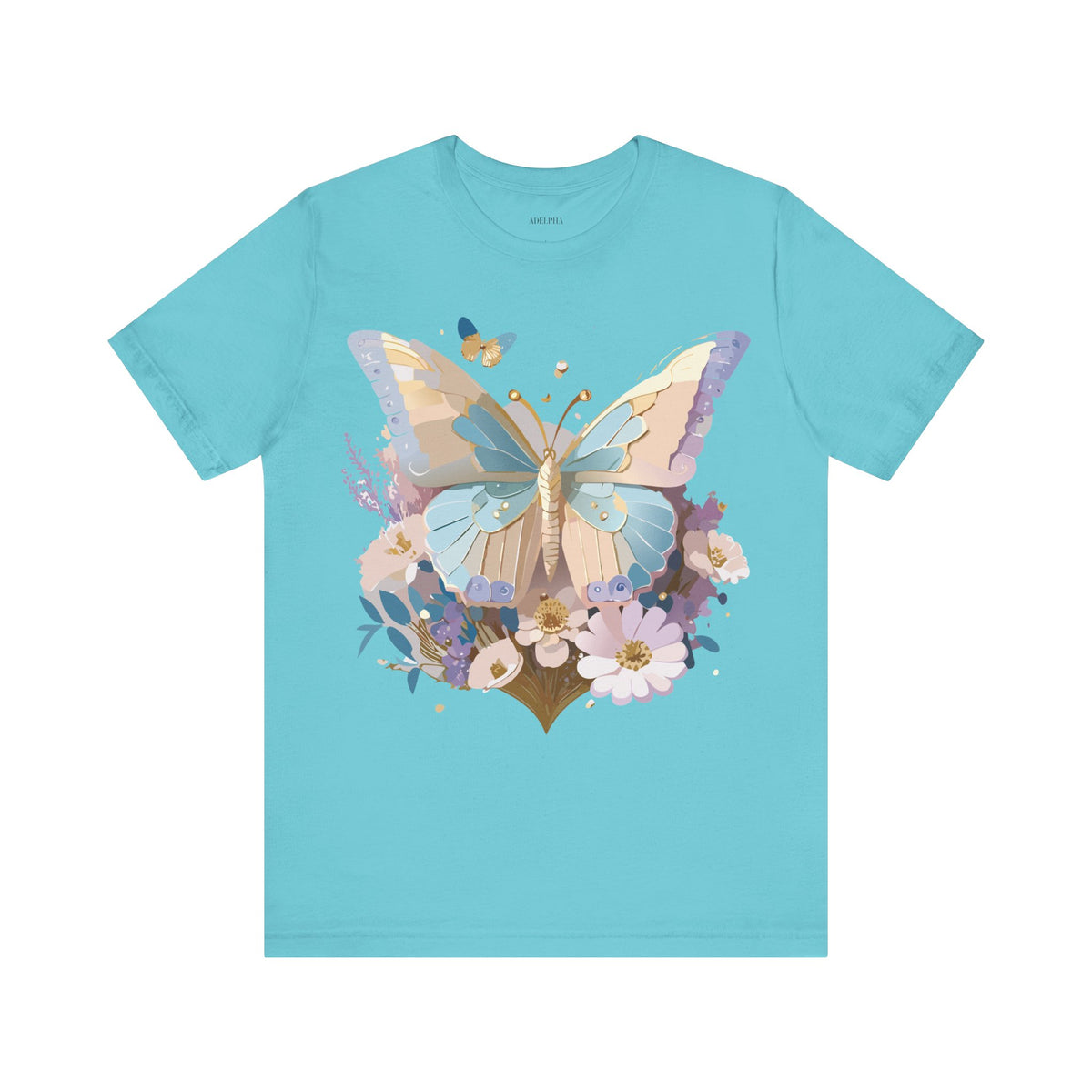 Butterfly Graphic Unisex Cotton Bella+Canvas Tee with Art Design n05