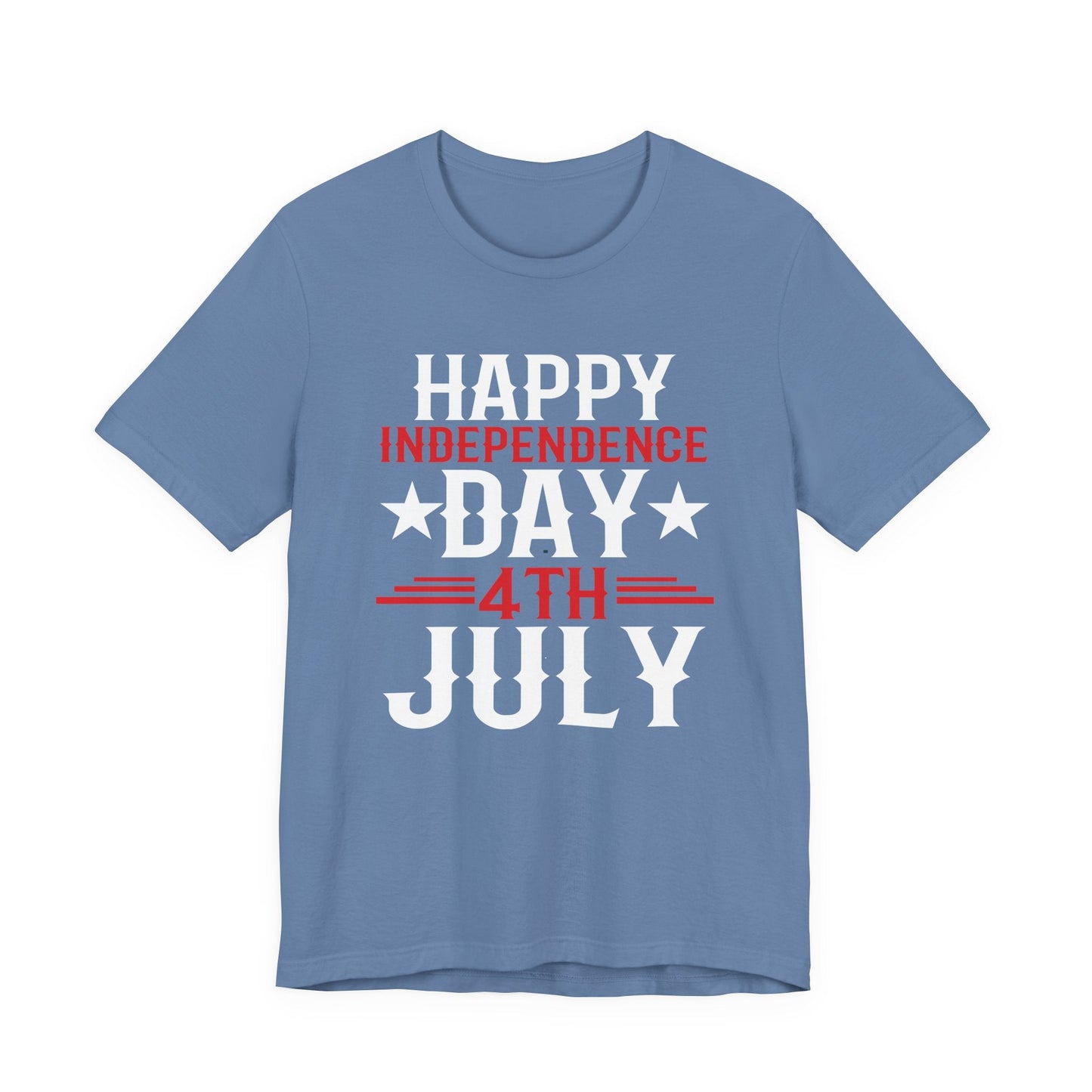 Happy Independence Day Graphic Unisex Cotton T-Shirt 016
