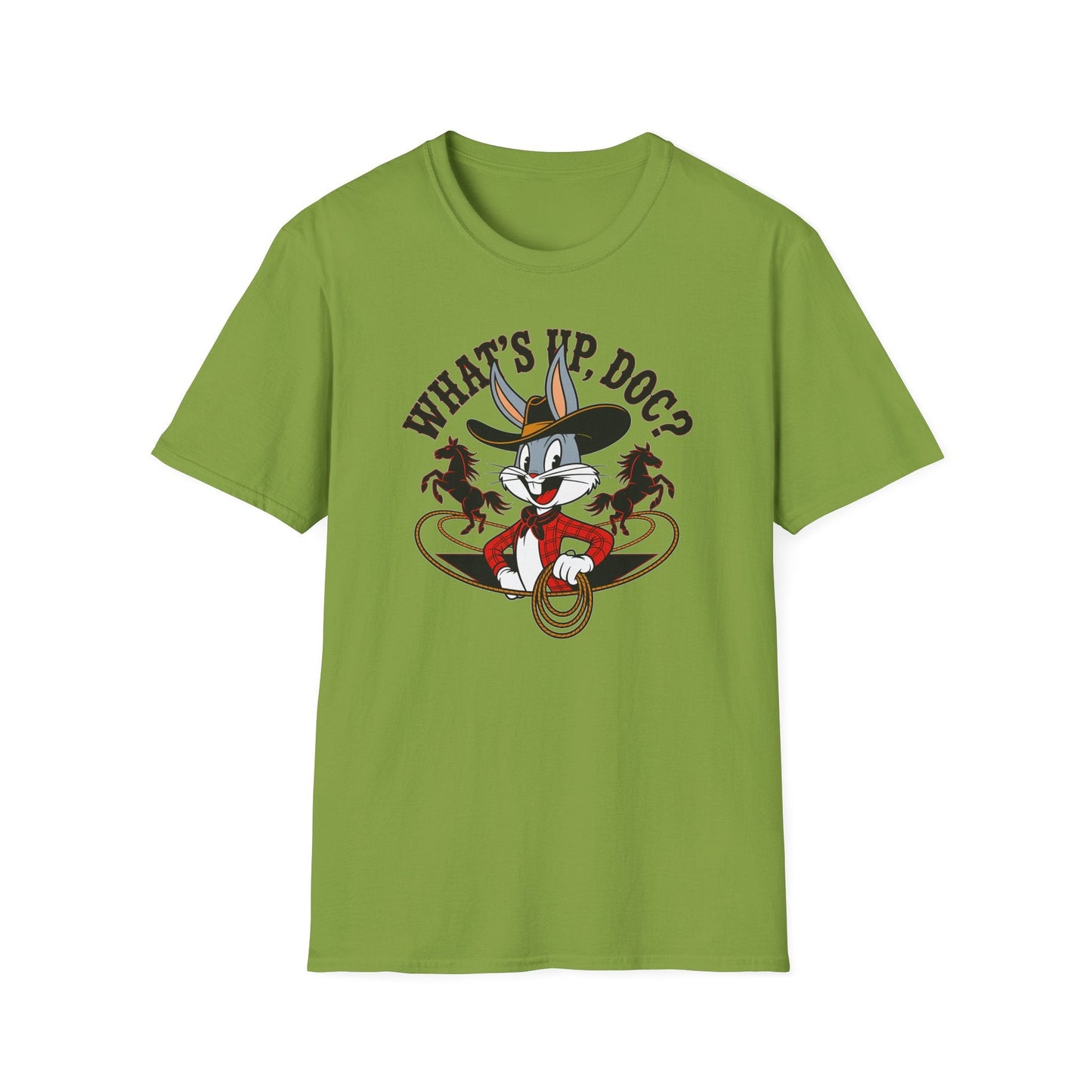 Bugs Bunny Shirt Unisex Cartoon T Shirt With Animation Design Softstyle Gildan 64000