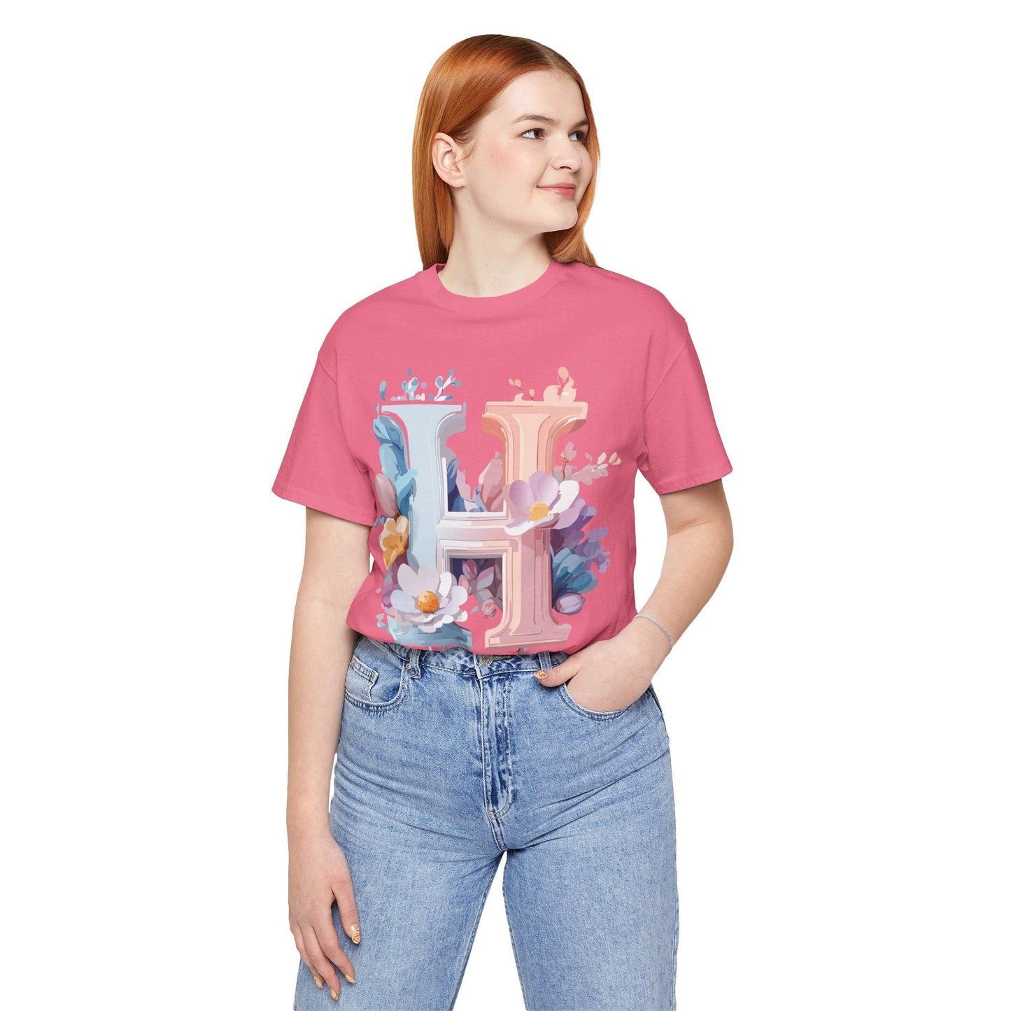 Adelpha Letter H Shirt Unisex Graphic Tee Vintage Inspired Art Design Short Sleeve