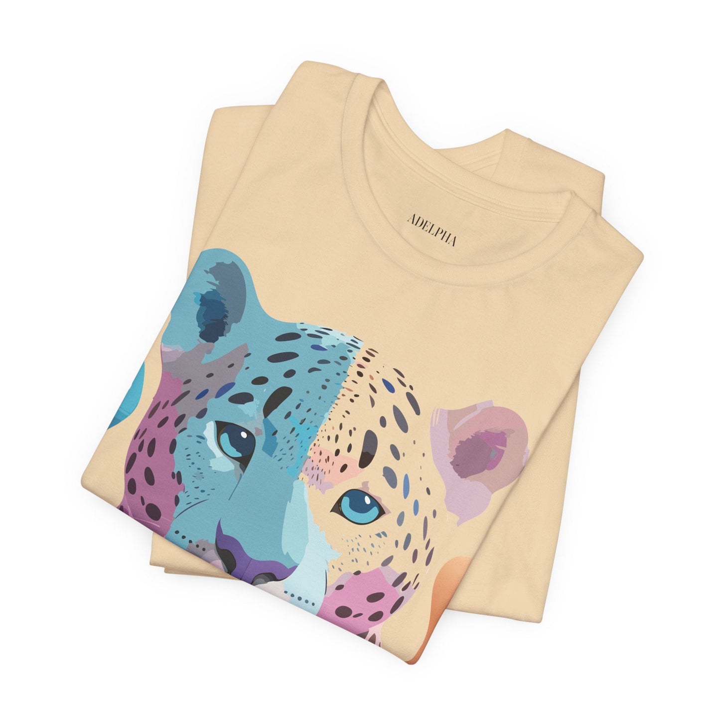 Adelpha Graphic Tee Cheetah Print Unisex Jersey Short Sleeve Shirt Vintage Art