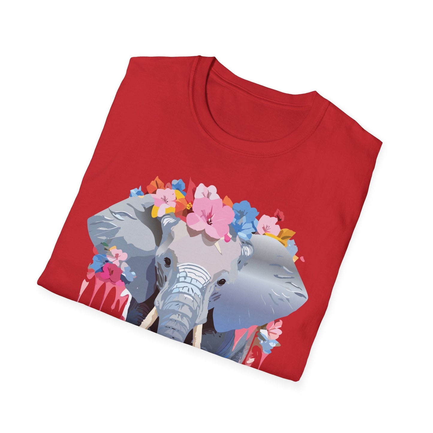 Elephant Graphic T Shirt Unisex Animals Tee Softstyle 64000 Gildan Comfort Breathable