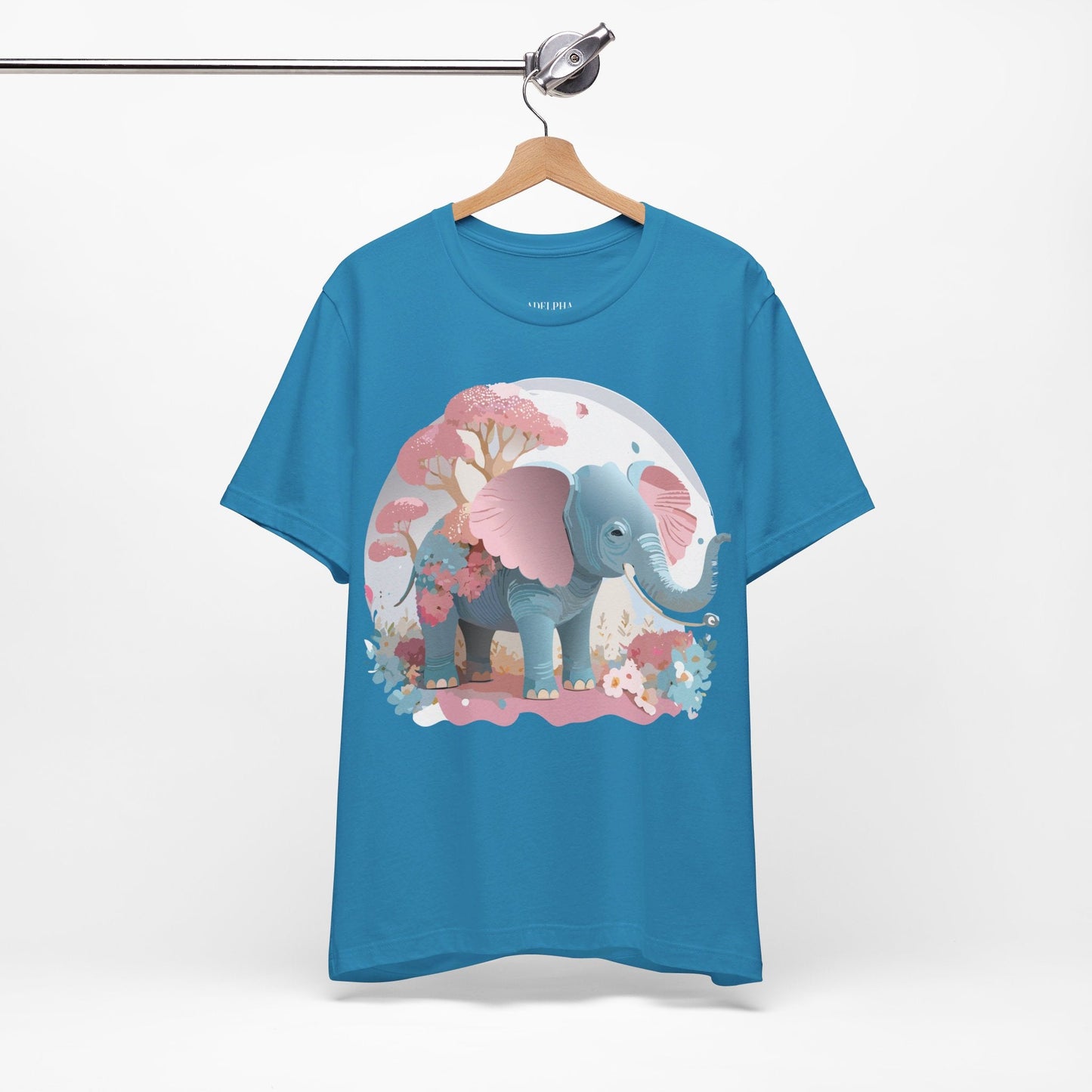 Adelpha Graphic Tee Unisex Vintage Inspired Artwork Elephant Short Sleeve Shirt Premium