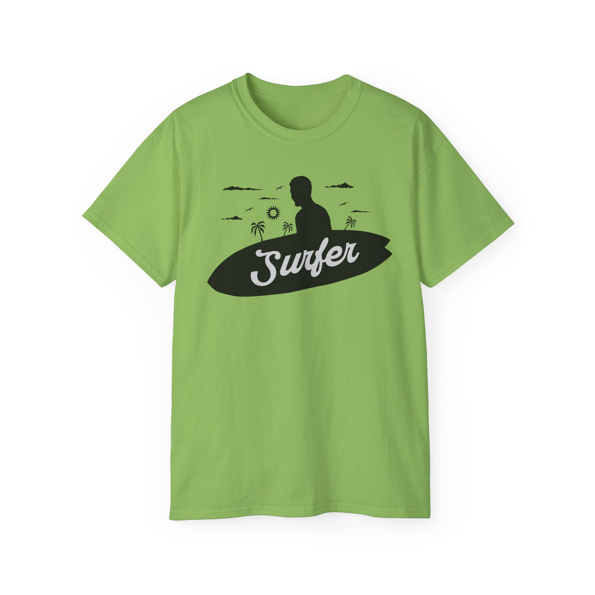 Surfer silhouette surfboard T-Shirt | Beach ocean waves design