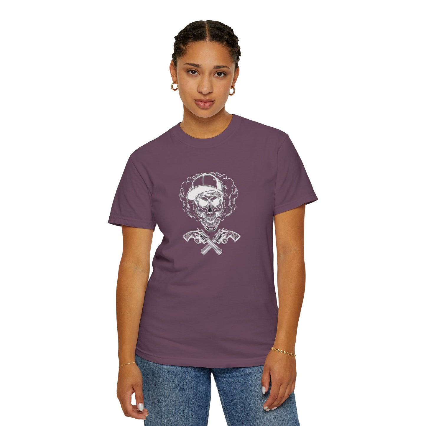 Unisex Cotton Tee Shirt with Skull