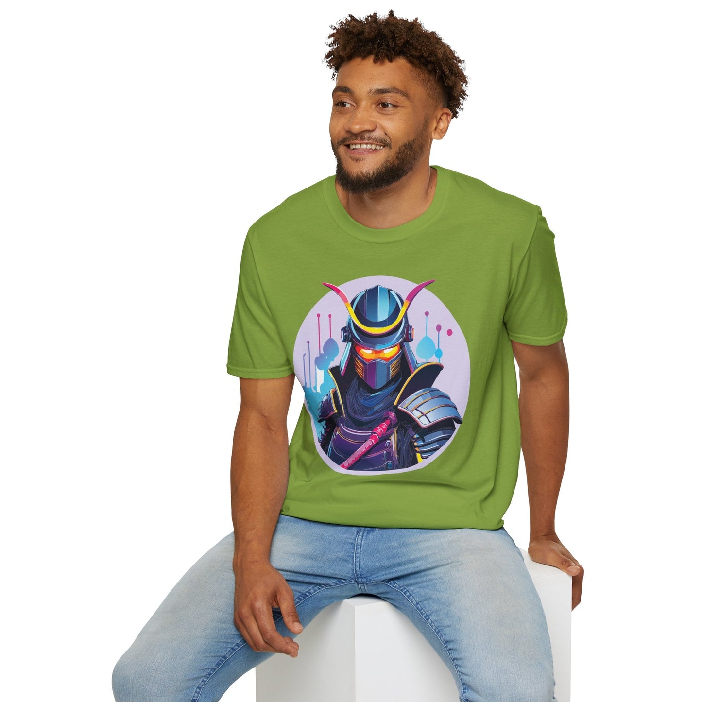 Unisex Samurai Shirt Gildan Softstyle Tee Hundred Percent Ring Spun Cotton Comfort