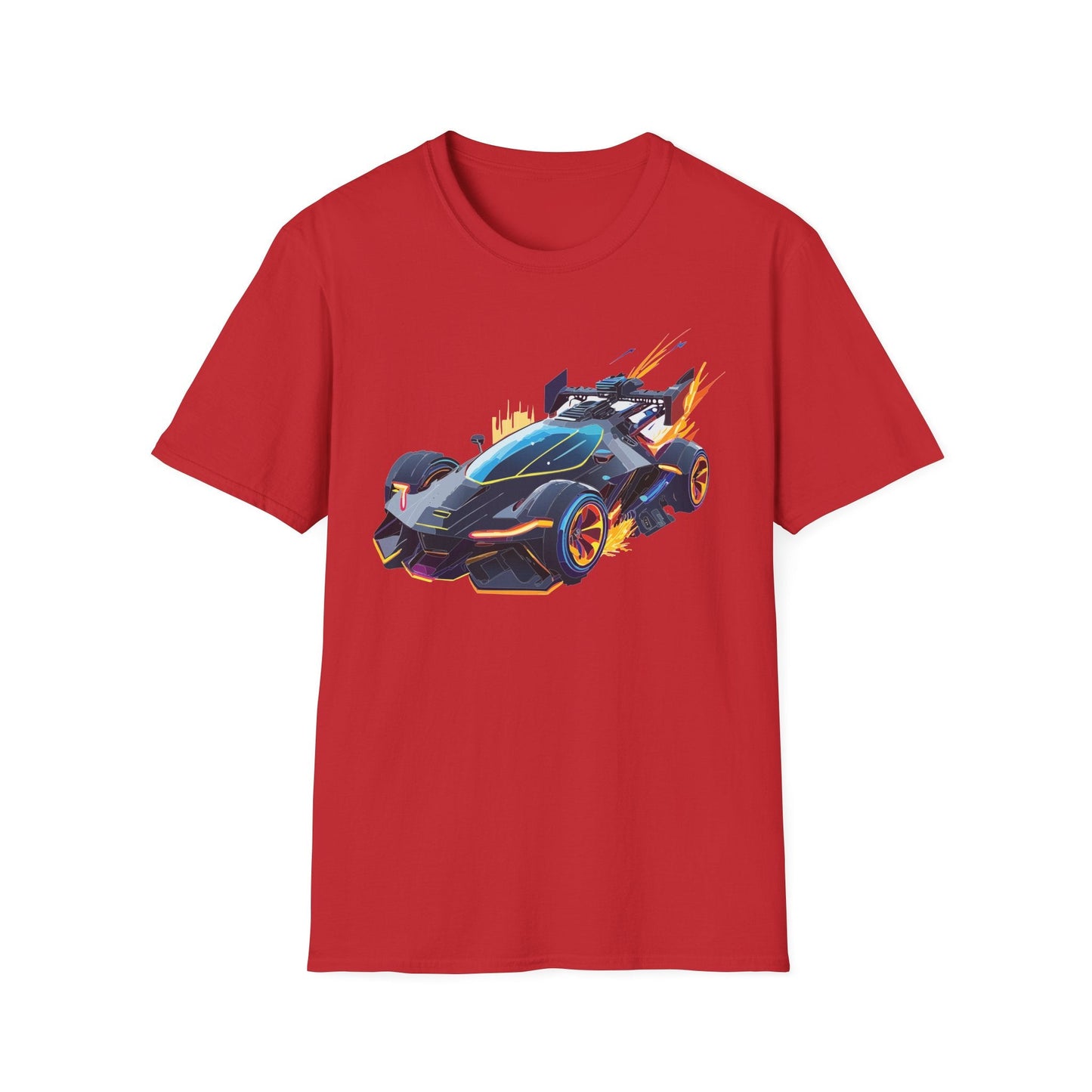 Unisex Car T Shirt With Cars Design Hot Wheels Graphic Tee Gildan Softstyle 64000