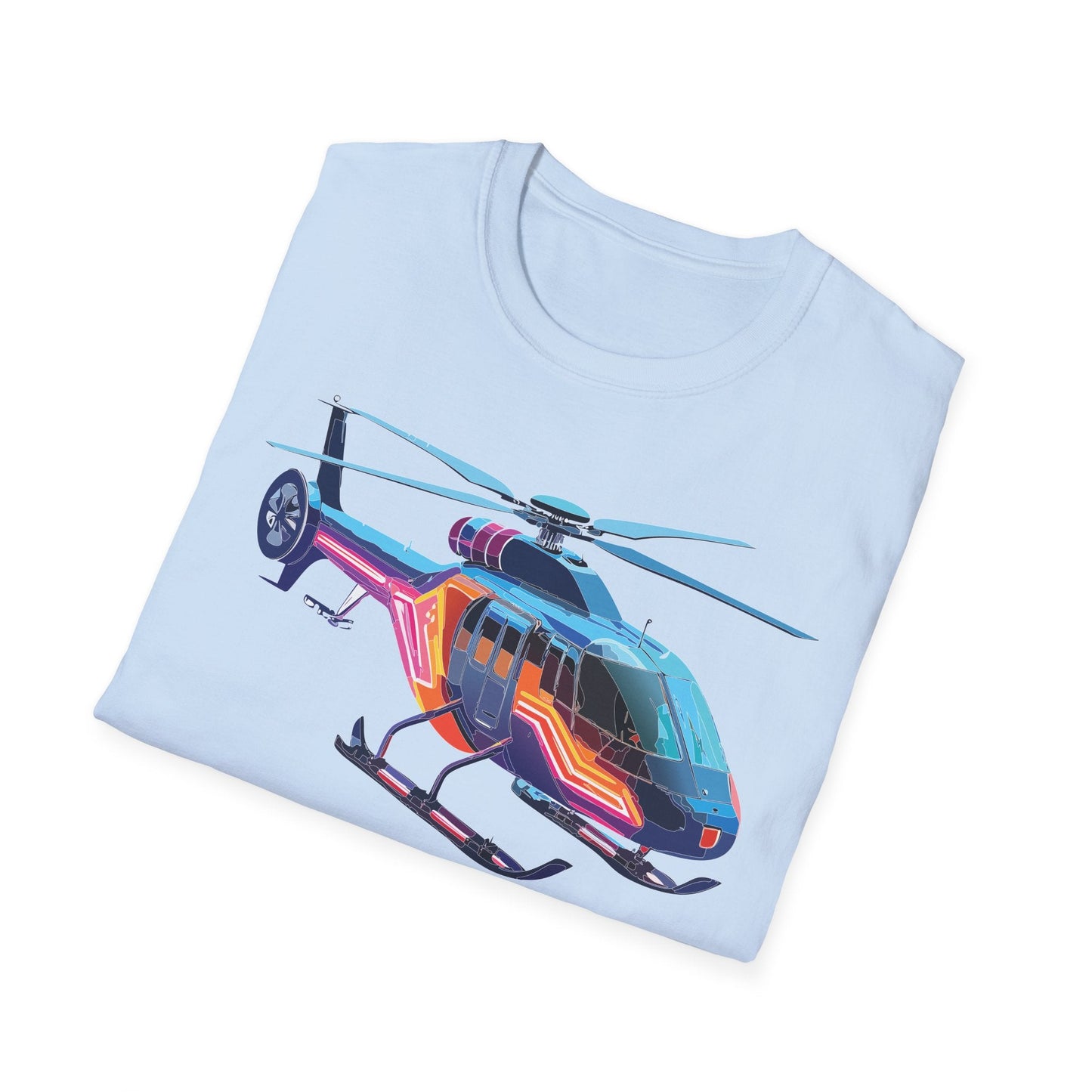 Chopper Helicopter T Shirt Unisex Softstyle 100 Percent Ring Spun Cotton Premium Tee