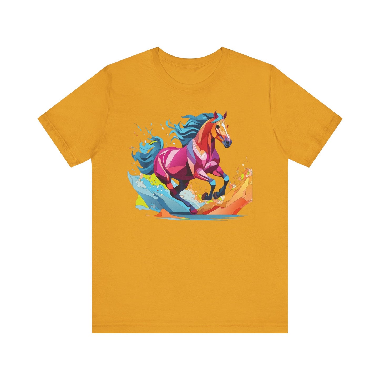 Unisex Animal Tee Shirt With Wild Animals Art Design Short Sleeve Casual Wear Everyday