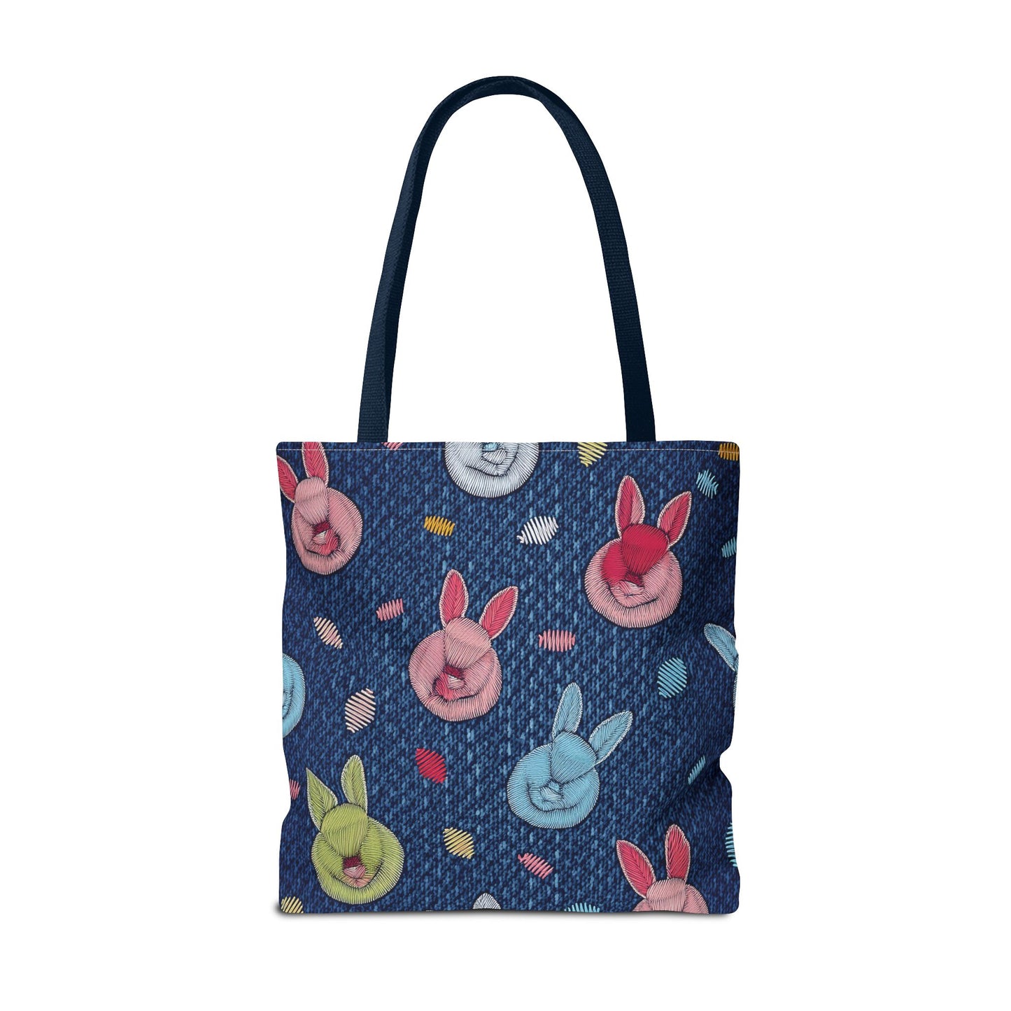 Denim Fabric Imitation Print Unisex Canvas Bag Poly Spun 3 Sizes Tote Bag 192-4
