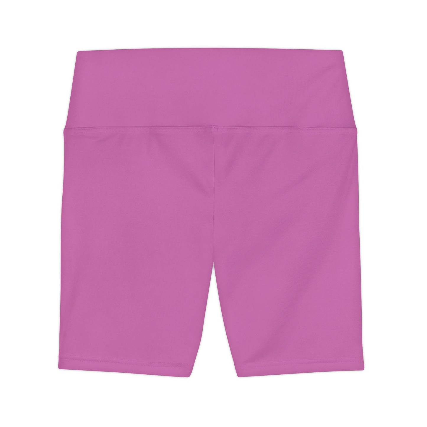 Petal Pink Women's Workout Shorts — Solid High-Waist Biker Shorts for Exercise & Everyday Wear