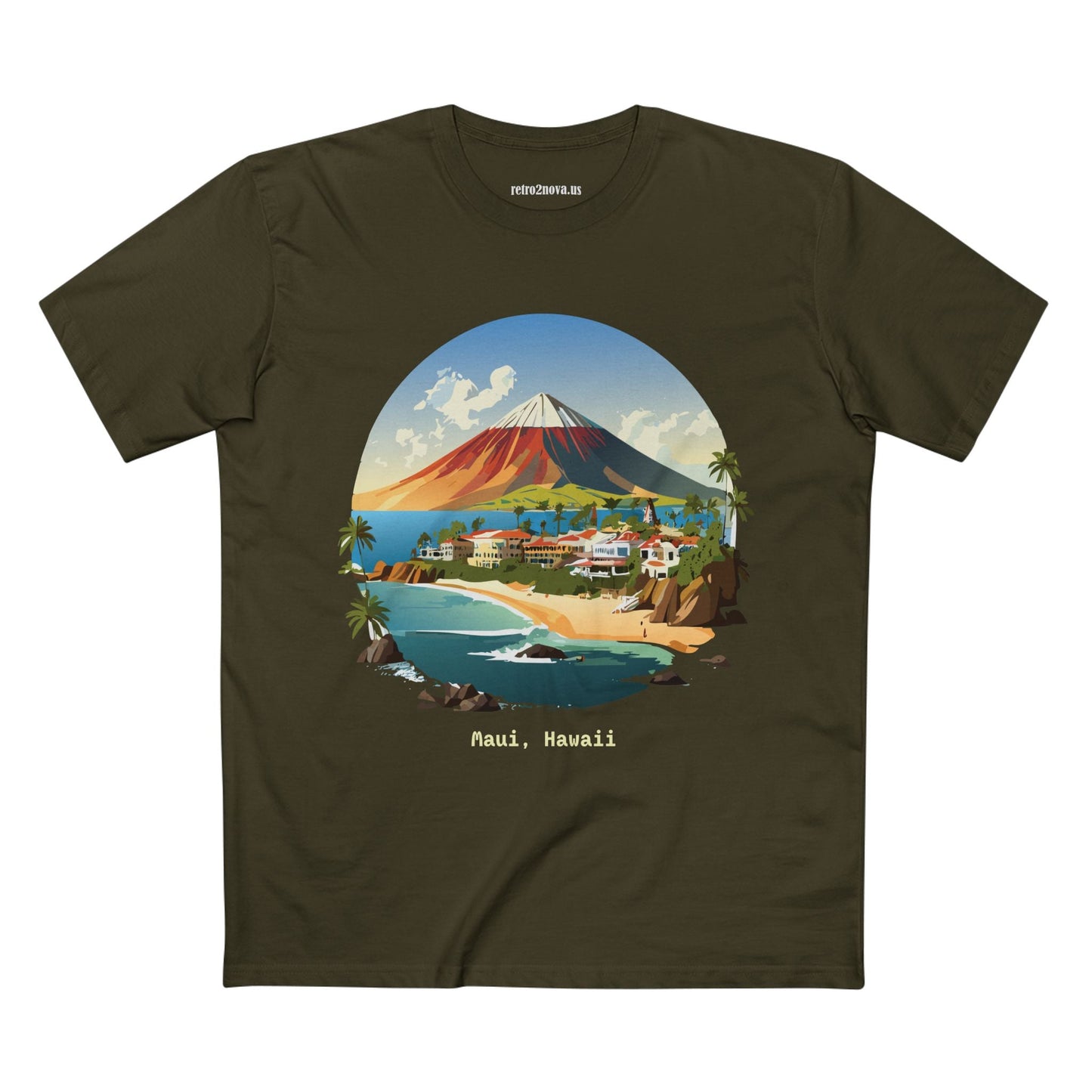 Unisex Travel Shirt Hawaii Style Original Art Design Tee TT-37 Premium Cotton Breathable Comfort