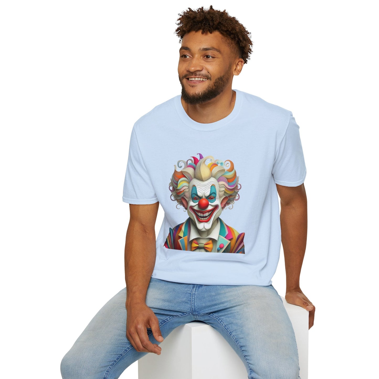 Clown Shirt Unisex T Shirt With Funny Man Circus Motif And Scary Man Design Graphic Print