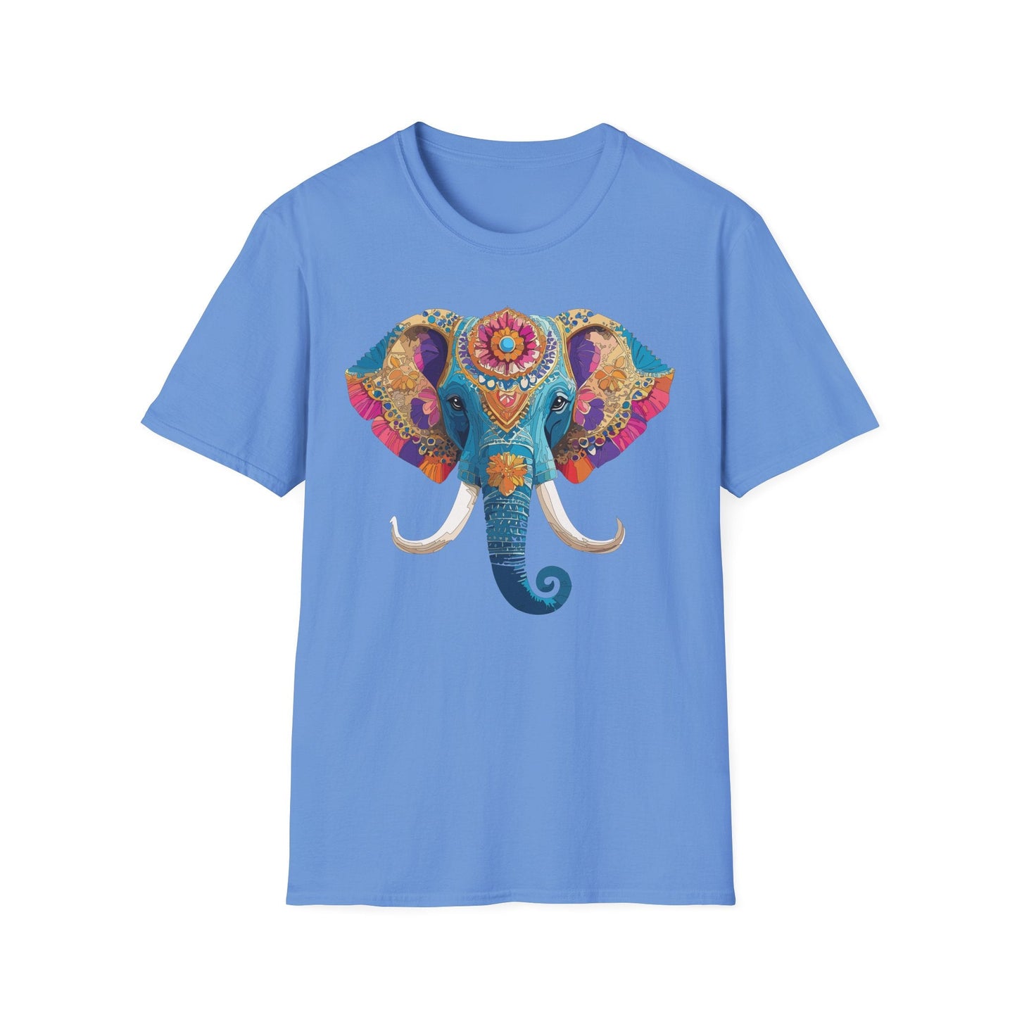 Unisex Elephant Graphic Tee Gildan Softstyle Cotton T Shirt Animal Print Comfortable Wear
