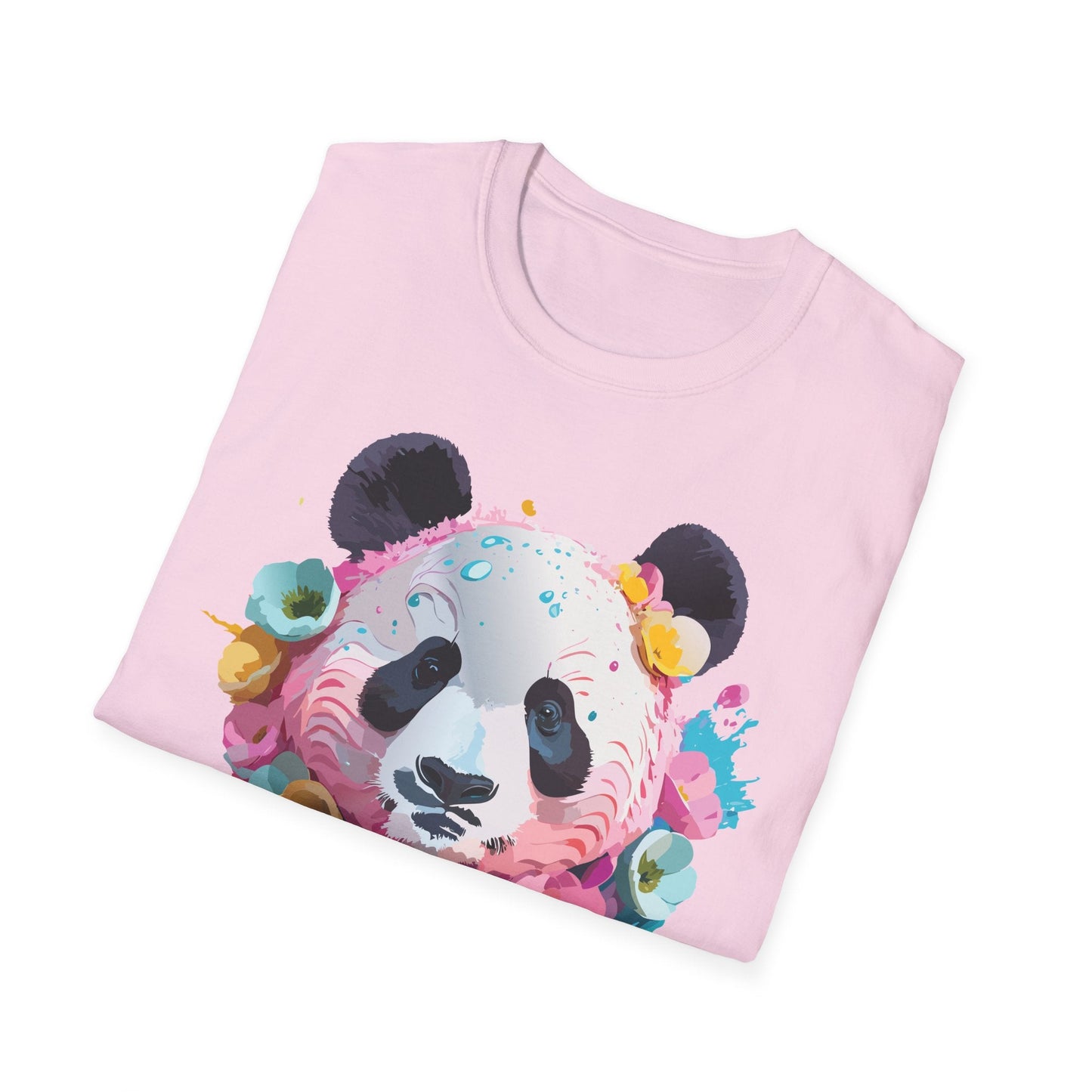 Panda Shirt Unisex T Shirt Graphic Tee Animal Print Gildan Softstyle 64000 100 Percent Cotton