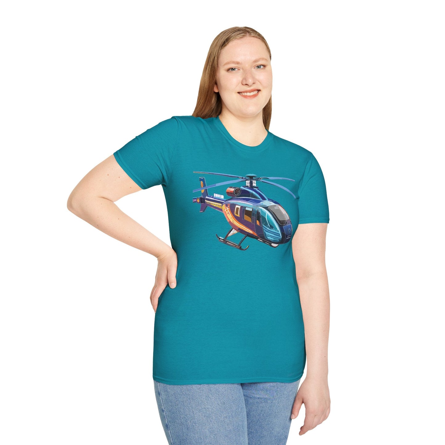 Chopper Helicopter Shirt Unisex T Shirt Softstyle 100 Percent Cotton Comfort Wear