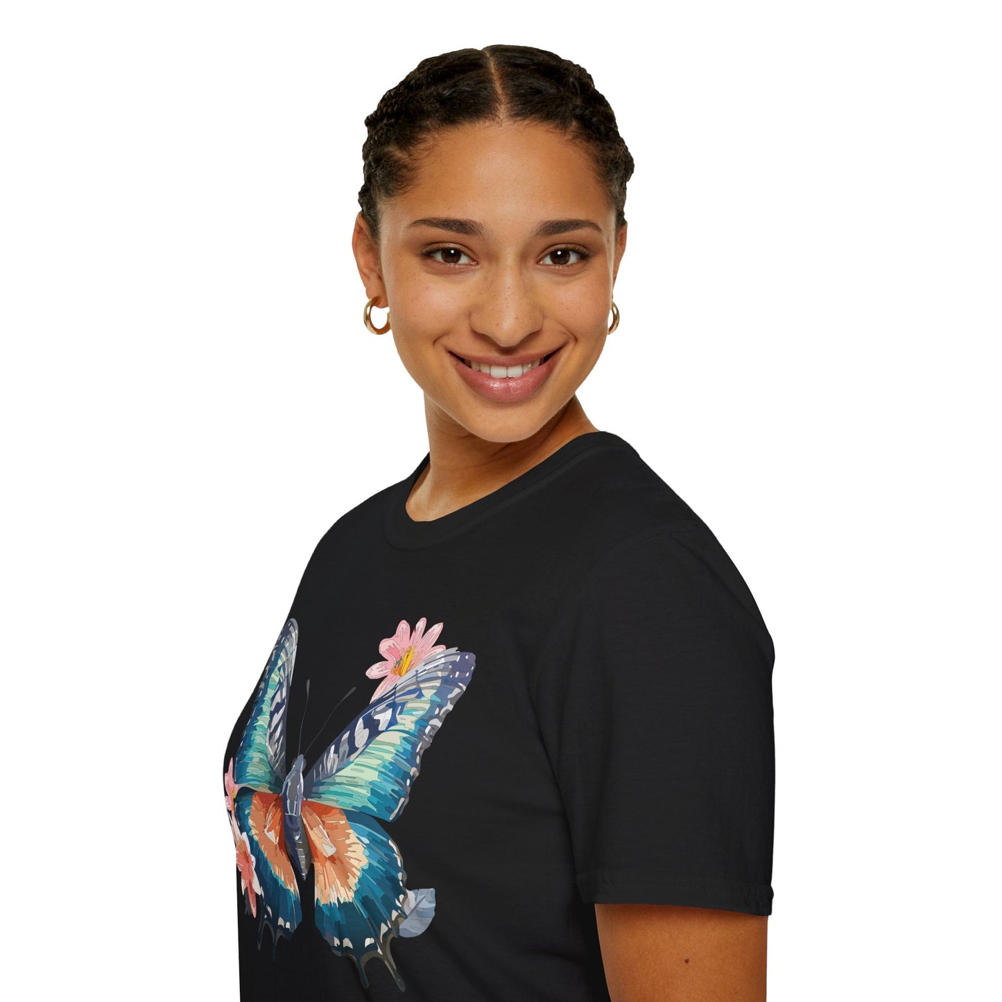 Butterfly T Shirt Unisex Cotton Tee Monarch Butterfly Design Softstyle 64000 Gildan Brand Quality
