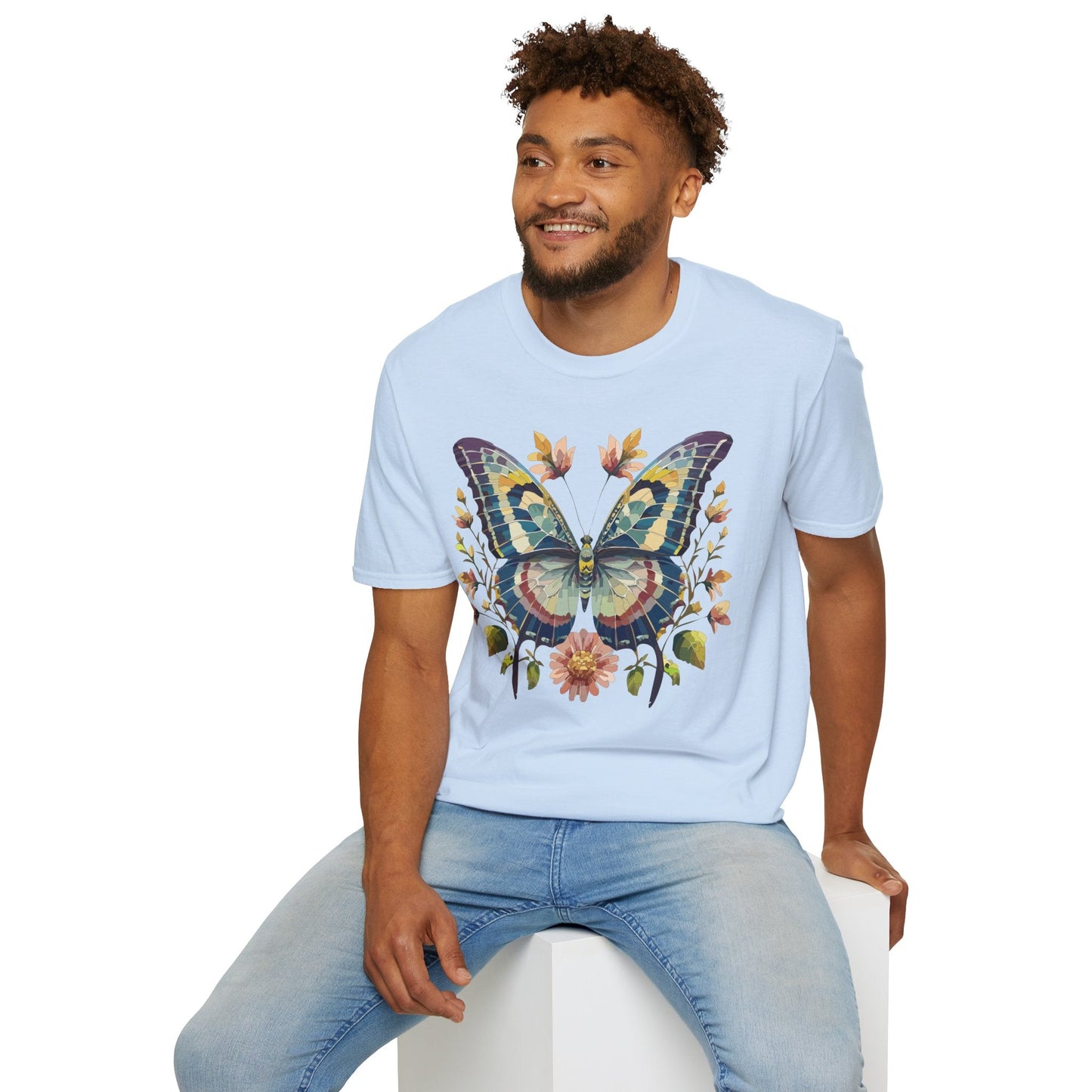 Butterfly Shirt Unisex T Shirt With Monarch Design Gildan Softstyle 64000 Ring Spun Cotton Tee