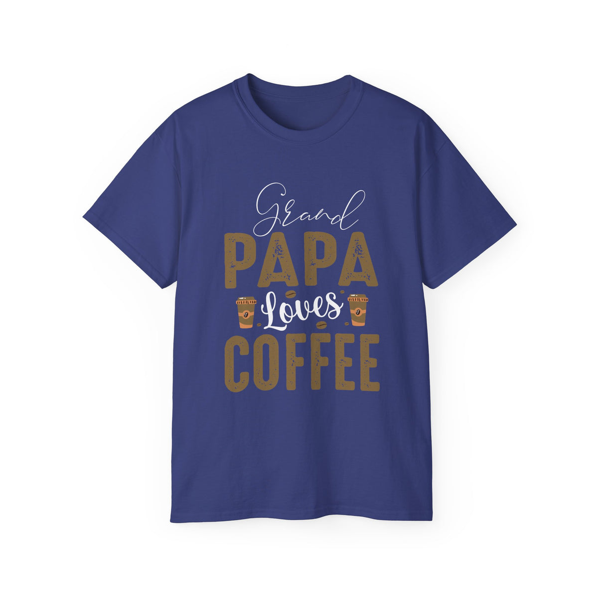Grand Papa Loves Coffee T-Shirt | Papa Coffee Tee