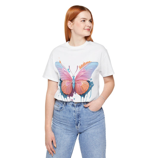 Butterfly Graphic Unisex 100 Cotton Lightweight Vintage Design Jersey Tee 89