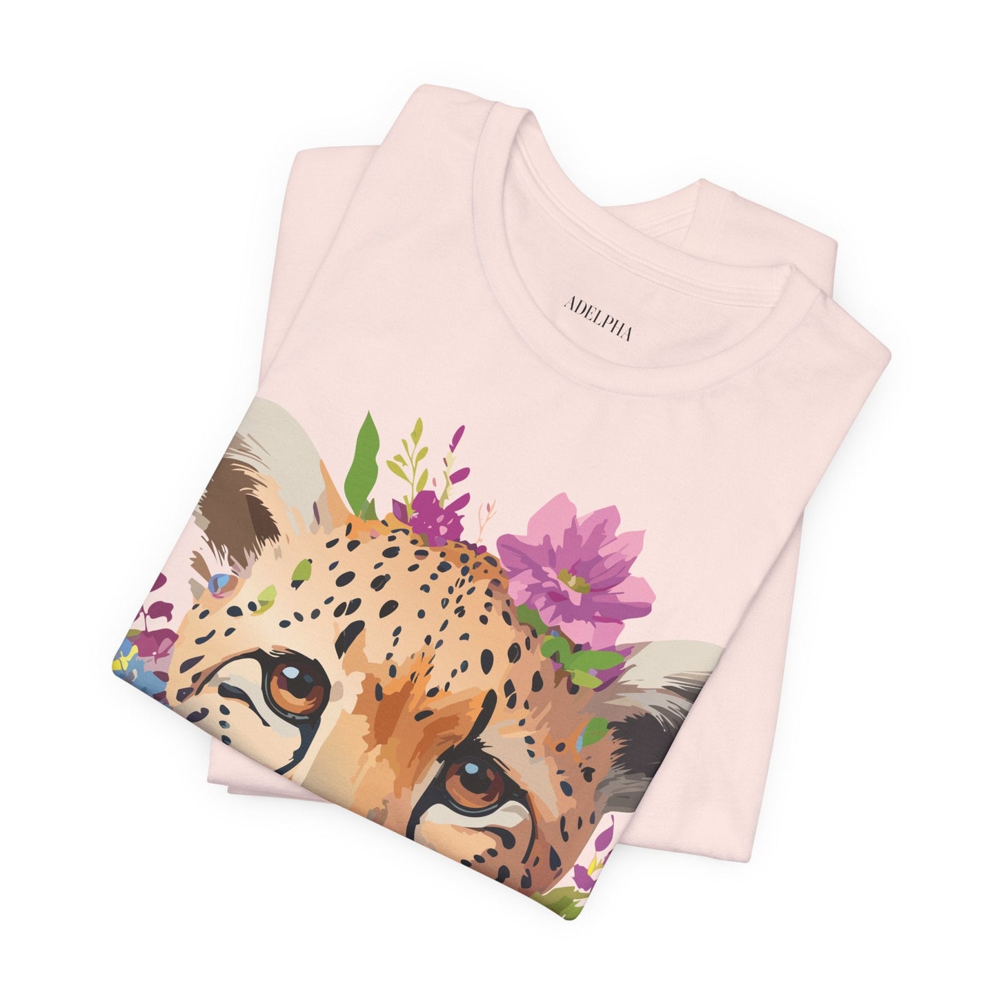 Adelpha Graphic Tee Cheetah Art Design Unisex Short Sleeve Shirt