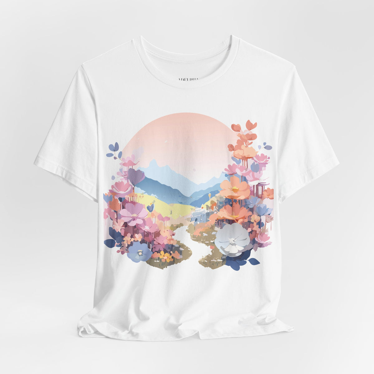 Floral Graphic Tee Shirt - Bella+Canvas Unisex 100 Cotton 18