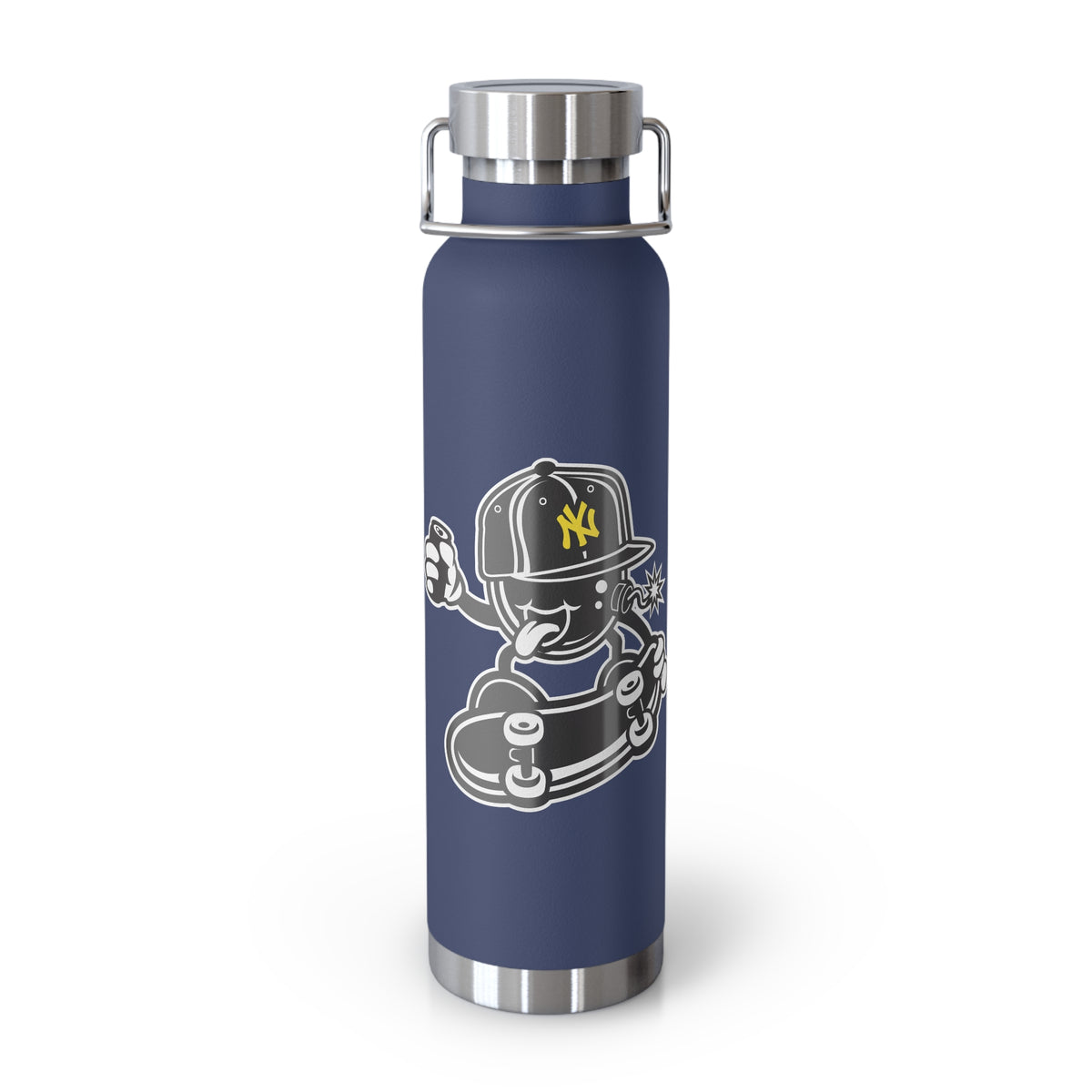 22oz Copper Insulated Water Bottle with Cartoon Design - CV51
