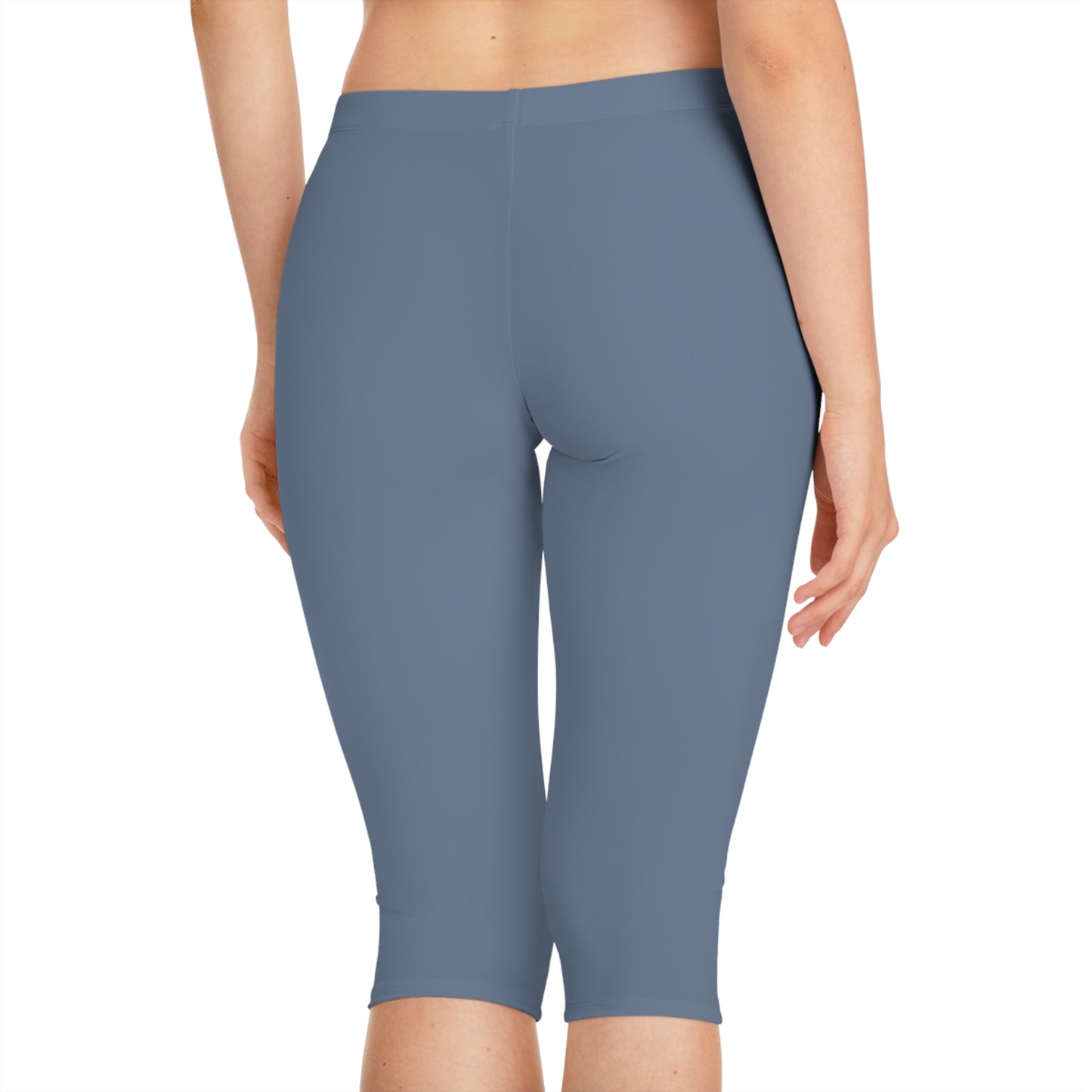 Blue Color Capri Leggings, Blue Capri Leggings 6