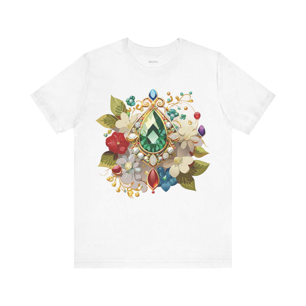 Jewelry Graphic Unisex Cotton Bella+Canvas Tee with Art Design n126
