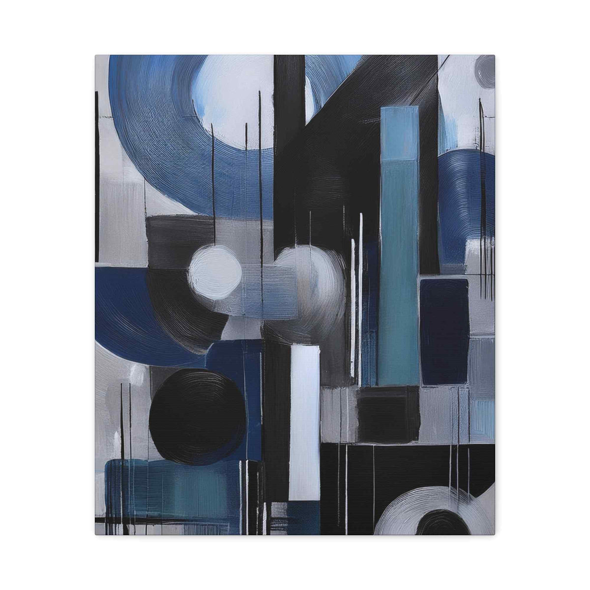 Blue Abstract Painting Print Canvas 20x24,20x30,24x30, 24x32,24x36,30x40, 32x48,36x48,40x60 Pine-Wood Inner Frame ABS-28