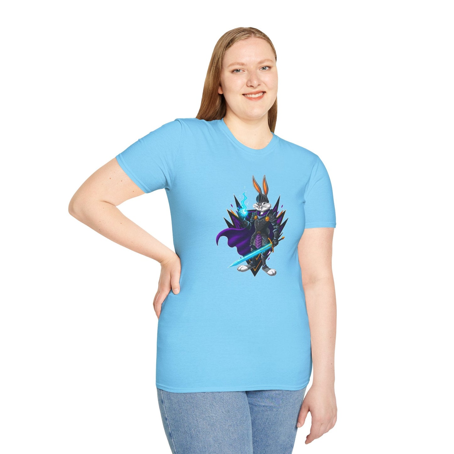 Bugs Bunny Shirt Unisex Gildan Softstyle Tee 100 Percent Cotton Cartoon Graphic Design