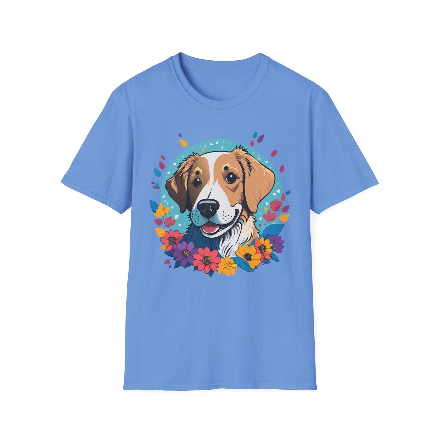 Unisex Dog Shirt Animal Print Tee Gildan Softstyle 64000 Cotton